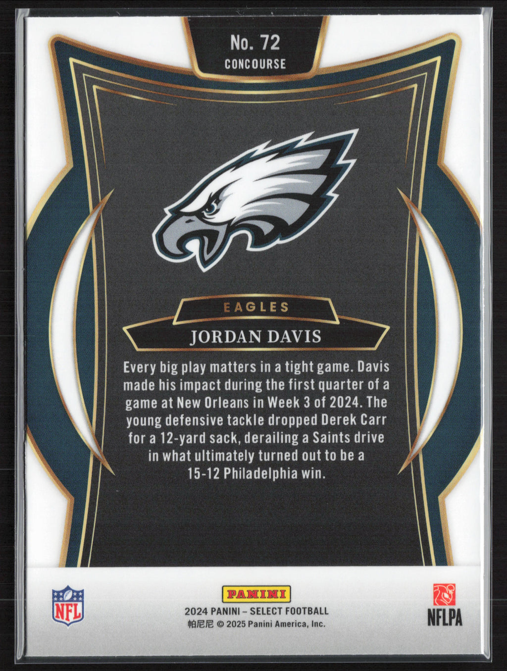2024 Panini Select #72 Jordan Davis