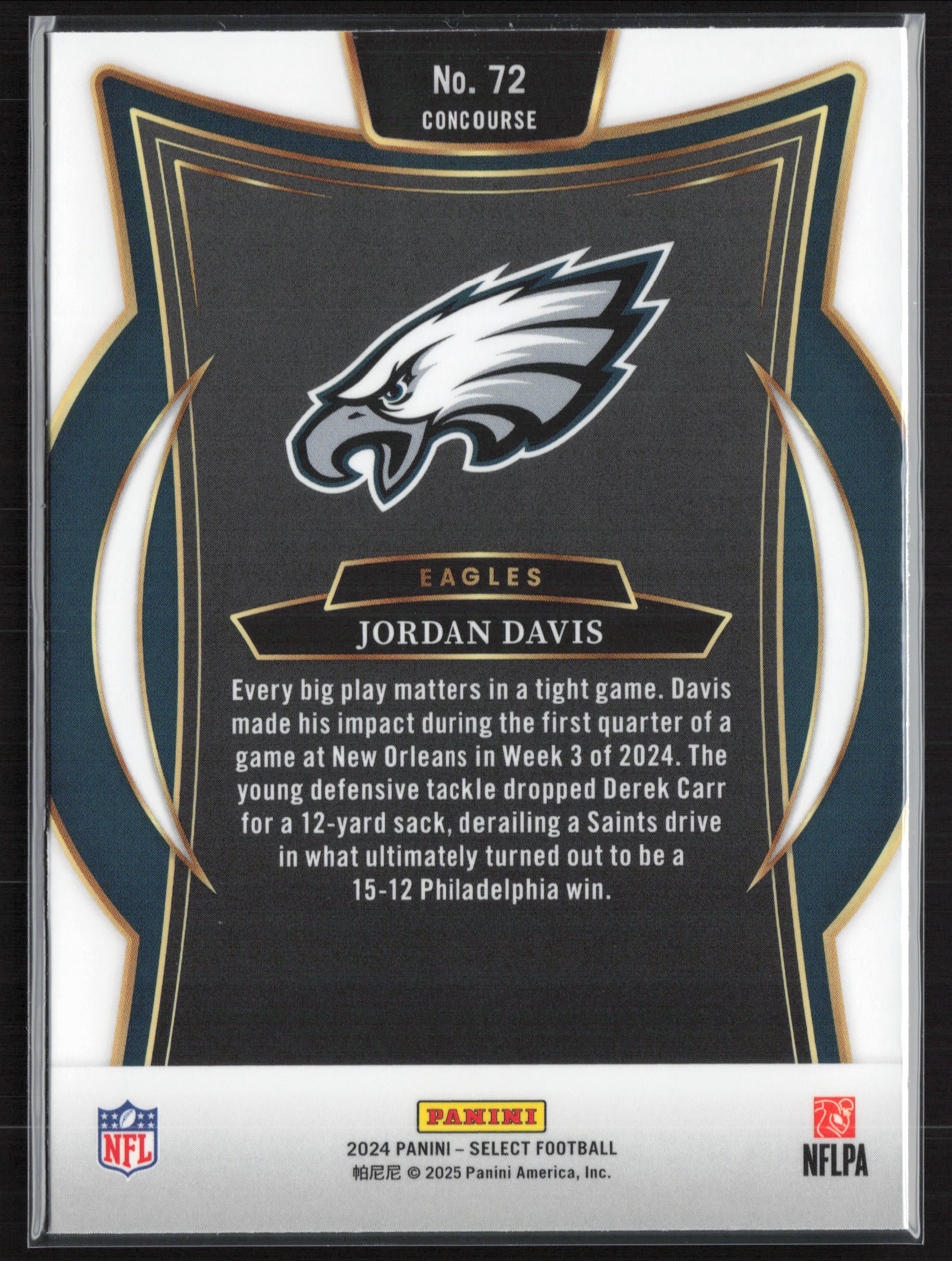 2024 Panini Select #72 Jordan Davis