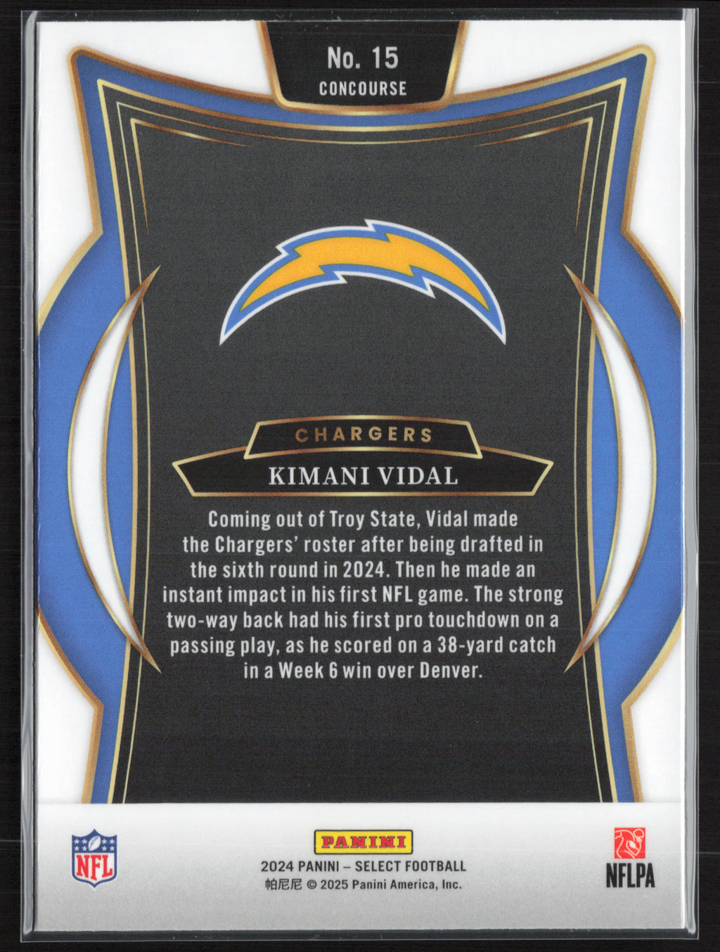2024 Panini Select #15 Kimani Vidal