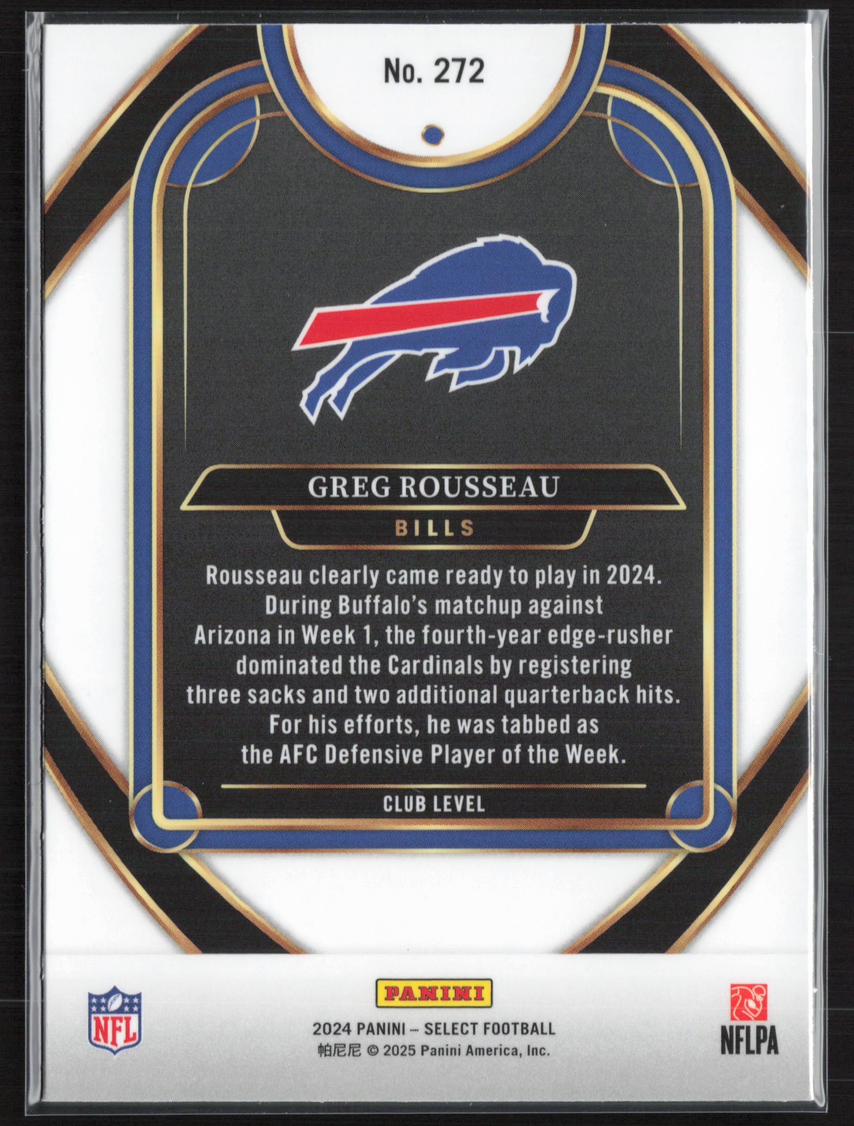 2024 Panini Select #272 Greg Rousseau