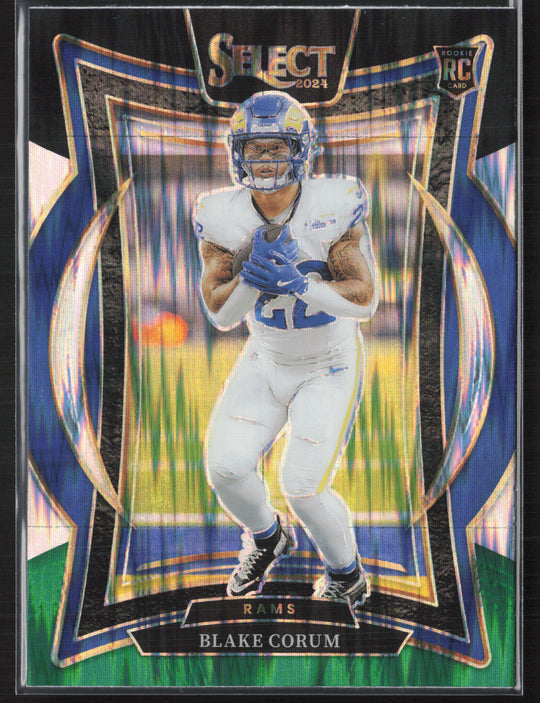 2024 Panini Select #9 Blake Corum Black & Green Prizm Shock