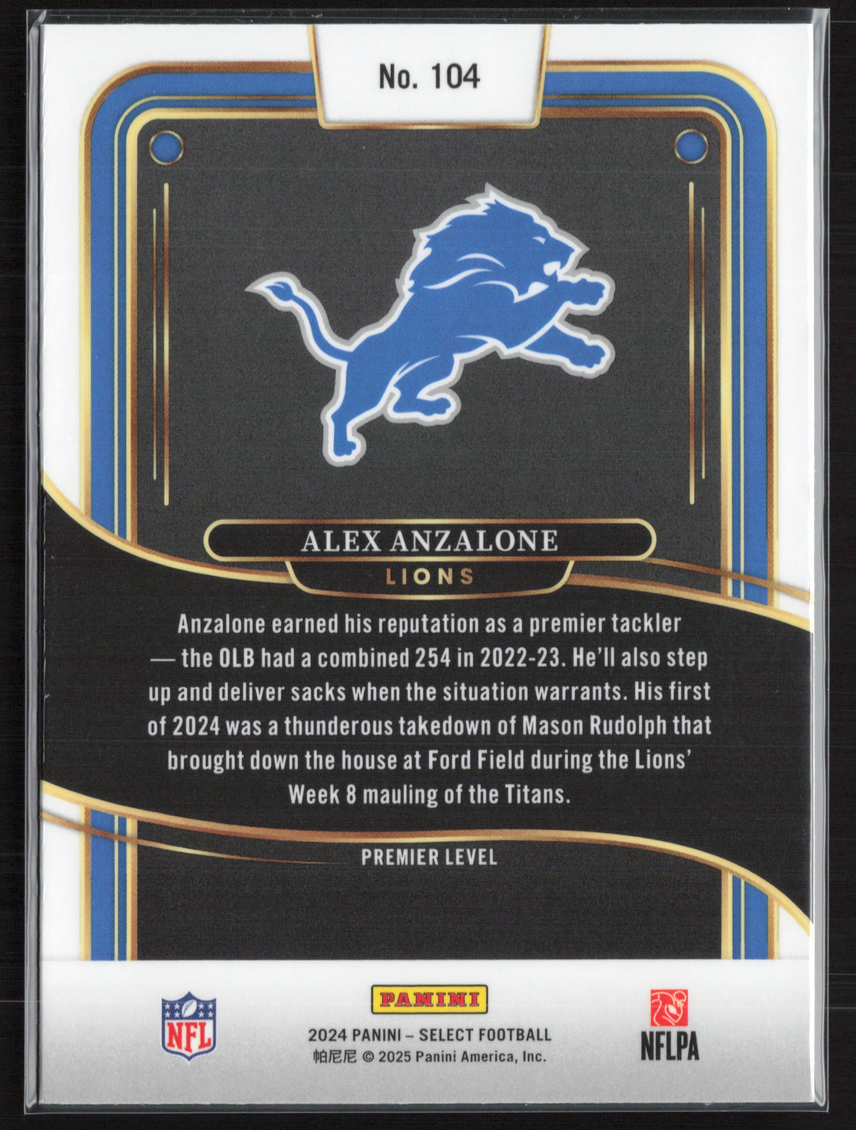 2024 Panini Select #104 Alex Anzalone