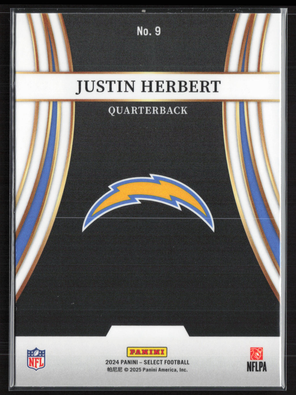 2024 Panini Select #9 Justin Herbert Turbocharged