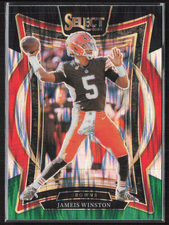 2024 Panini Select #67 Jameis Winston Black & Green Prizm Shock