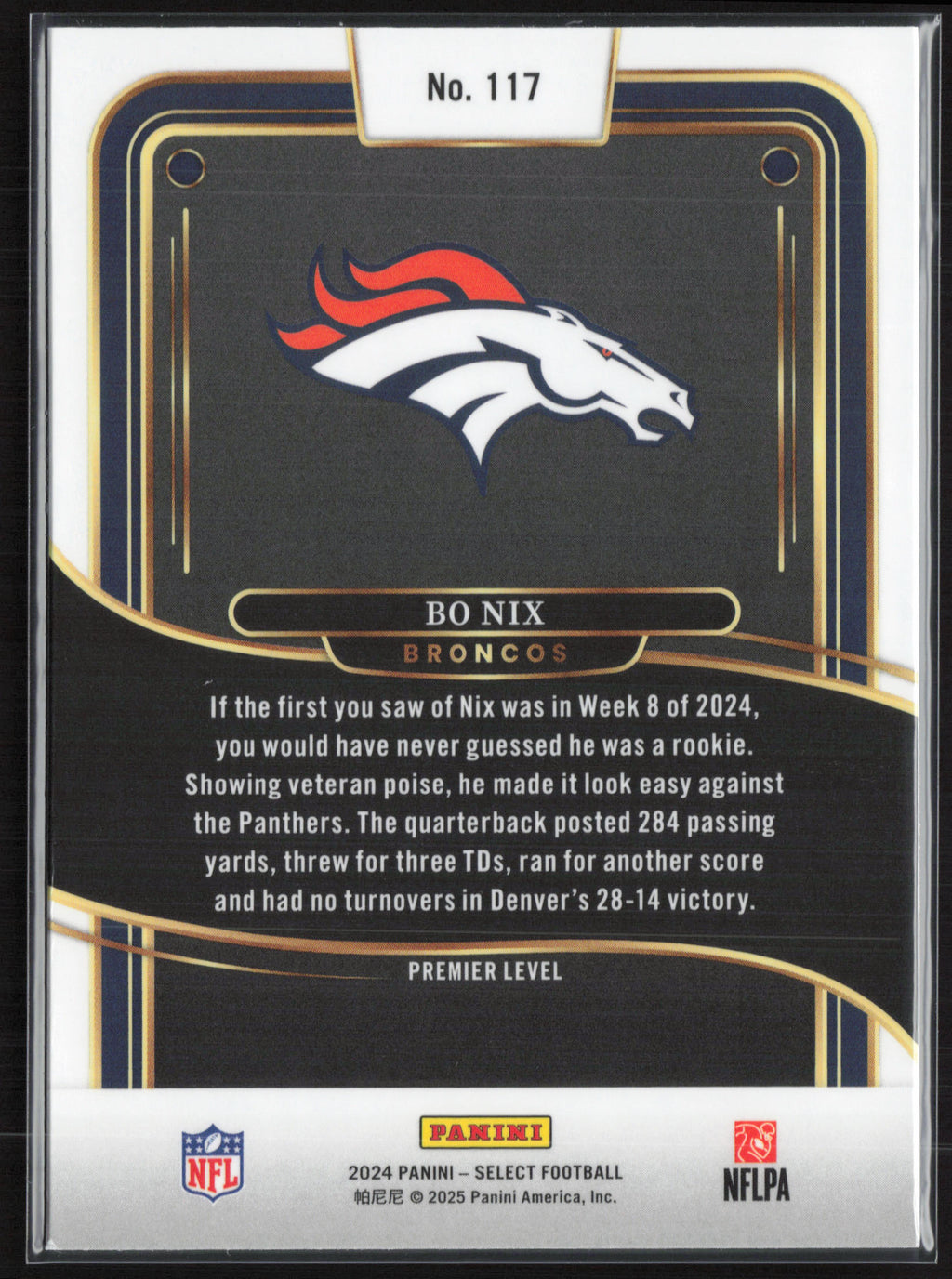 2024 Panini Select #117 Bo Nix