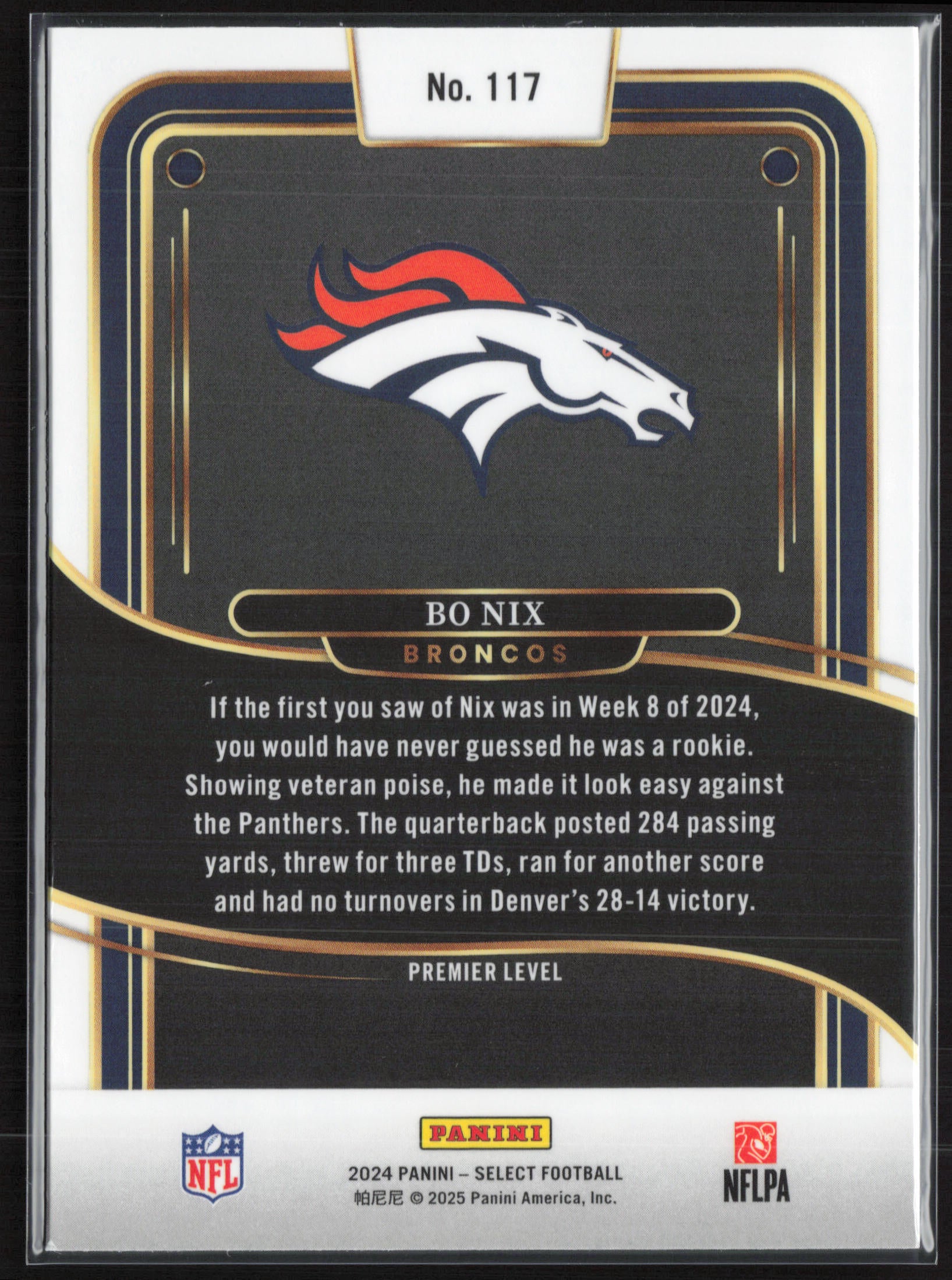 2024 Panini Select #117 Bo Nix