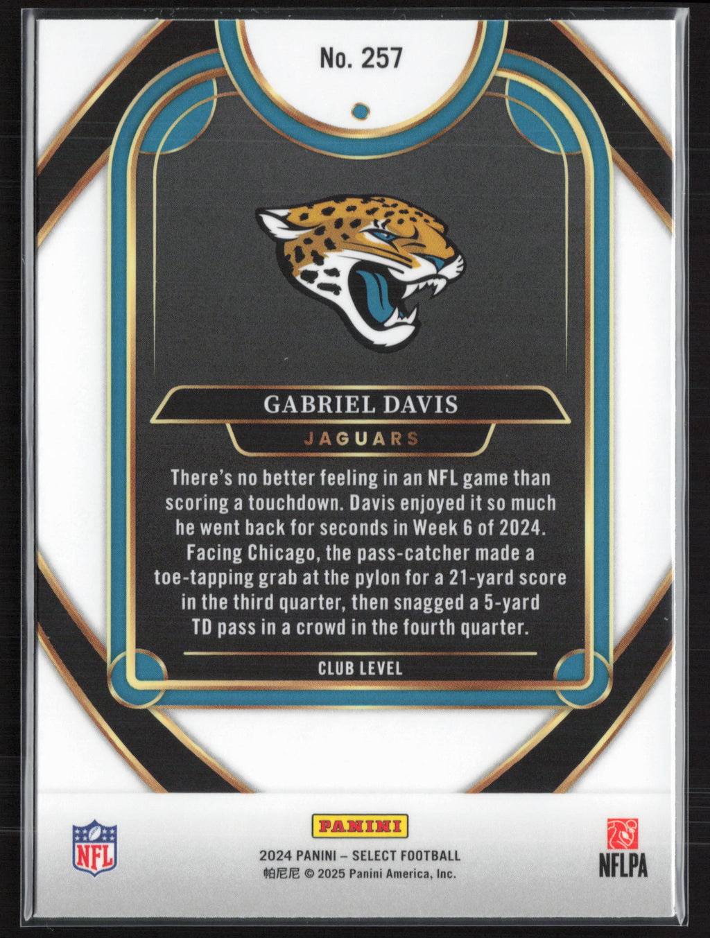 2024 Panini Select #257 Gabriel Davis