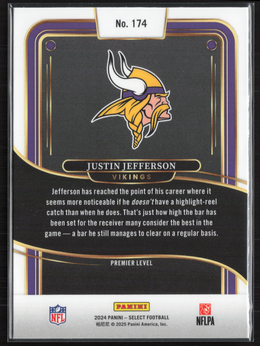 2024 Panini Select #174 Justin Jefferson