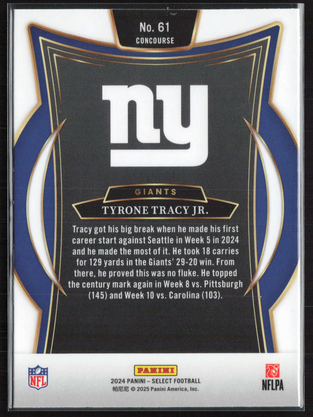 2024 Panini Select #61 Tyrone Tracy Jr.