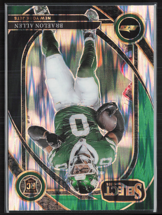 2024 Panini Select #259 Braelon Allen Black & Green Prizm Shock