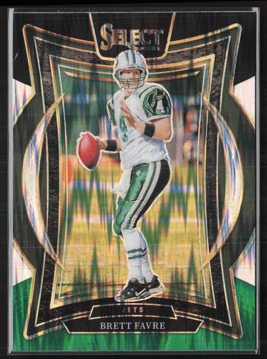 2024 Panini Select #12 Brett Favre Black & Green Prizm Shock