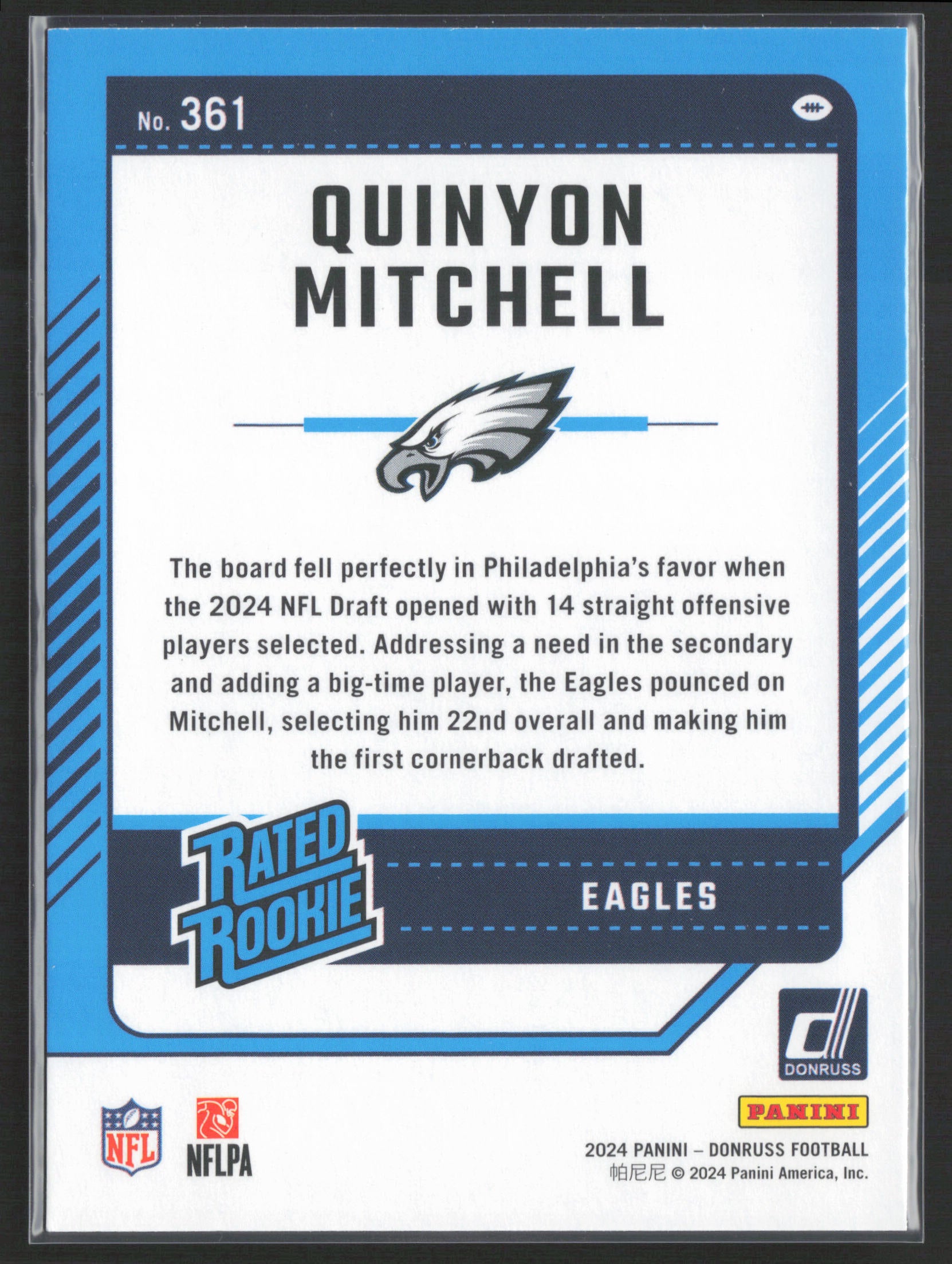 2024 Donruss #361 Quinyon Mitchell