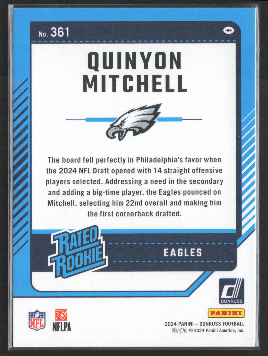2024 Donruss #361 Quinyon Mitchell