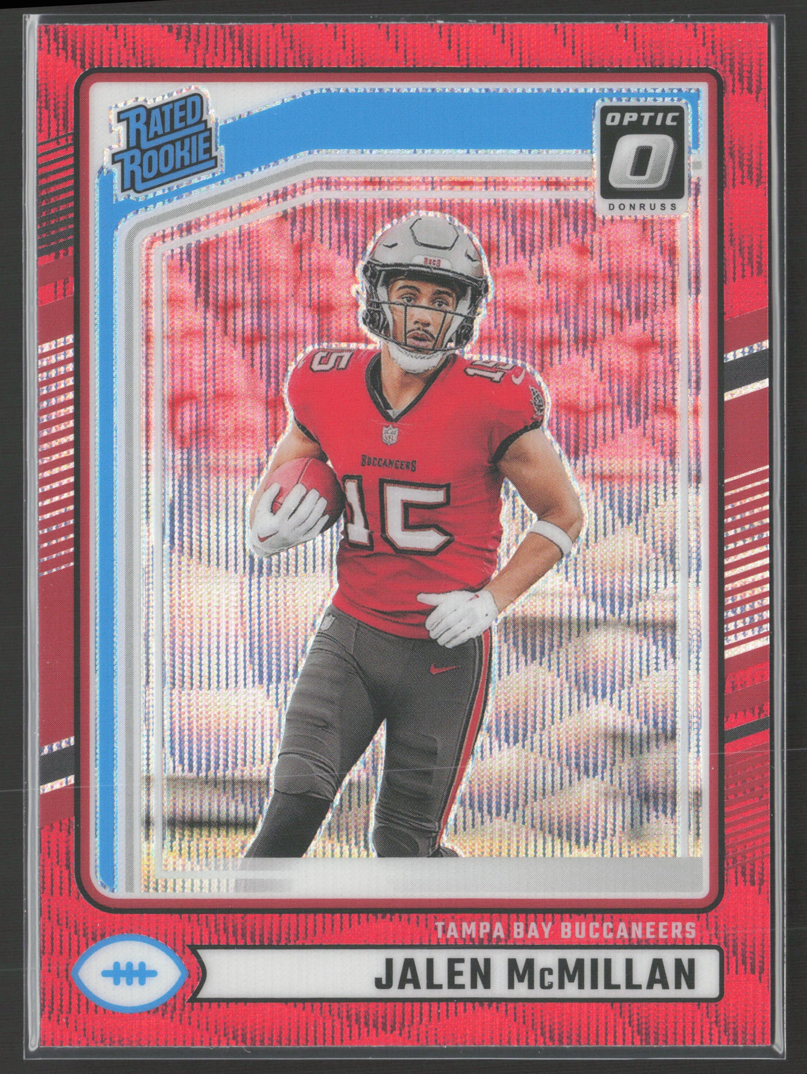 2024 Donruss #388 Jalen McMillan Optic Rated Rookies Preview Red Wave