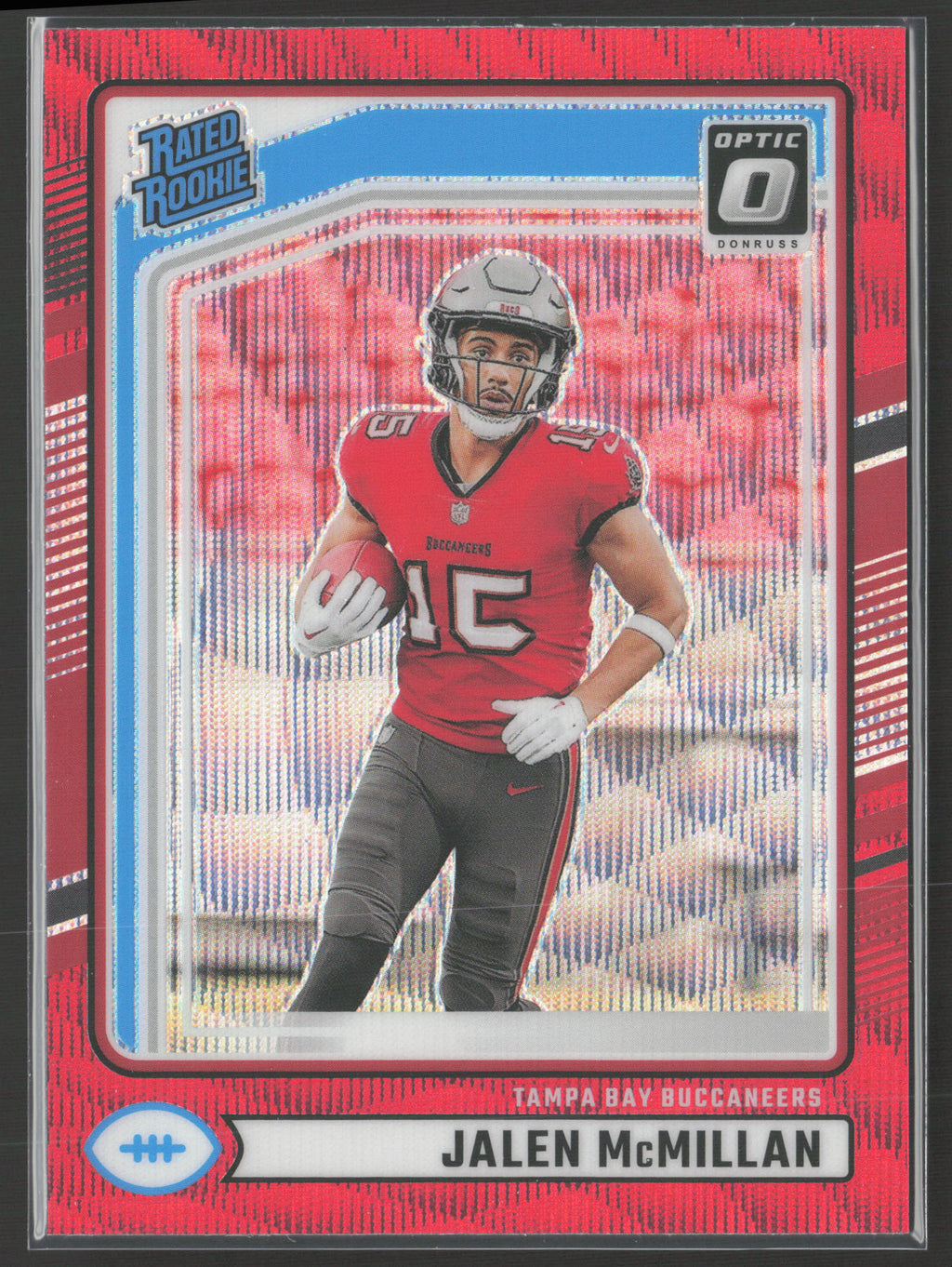 2024 Donruss #388 Jalen McMillan Optic Rated Rookies Preview Red Wave