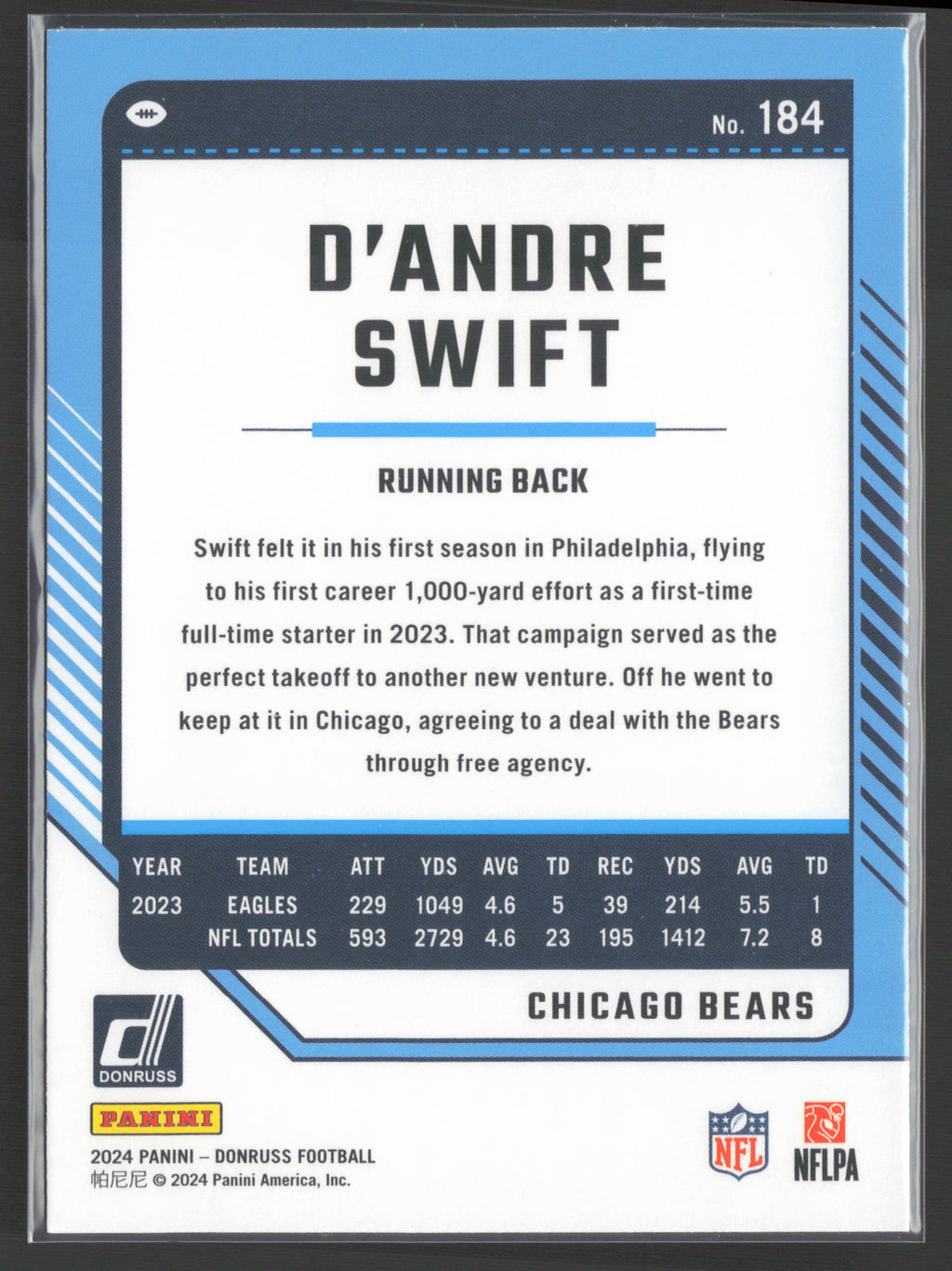 2024 Donruss #184 D'Andre Swift