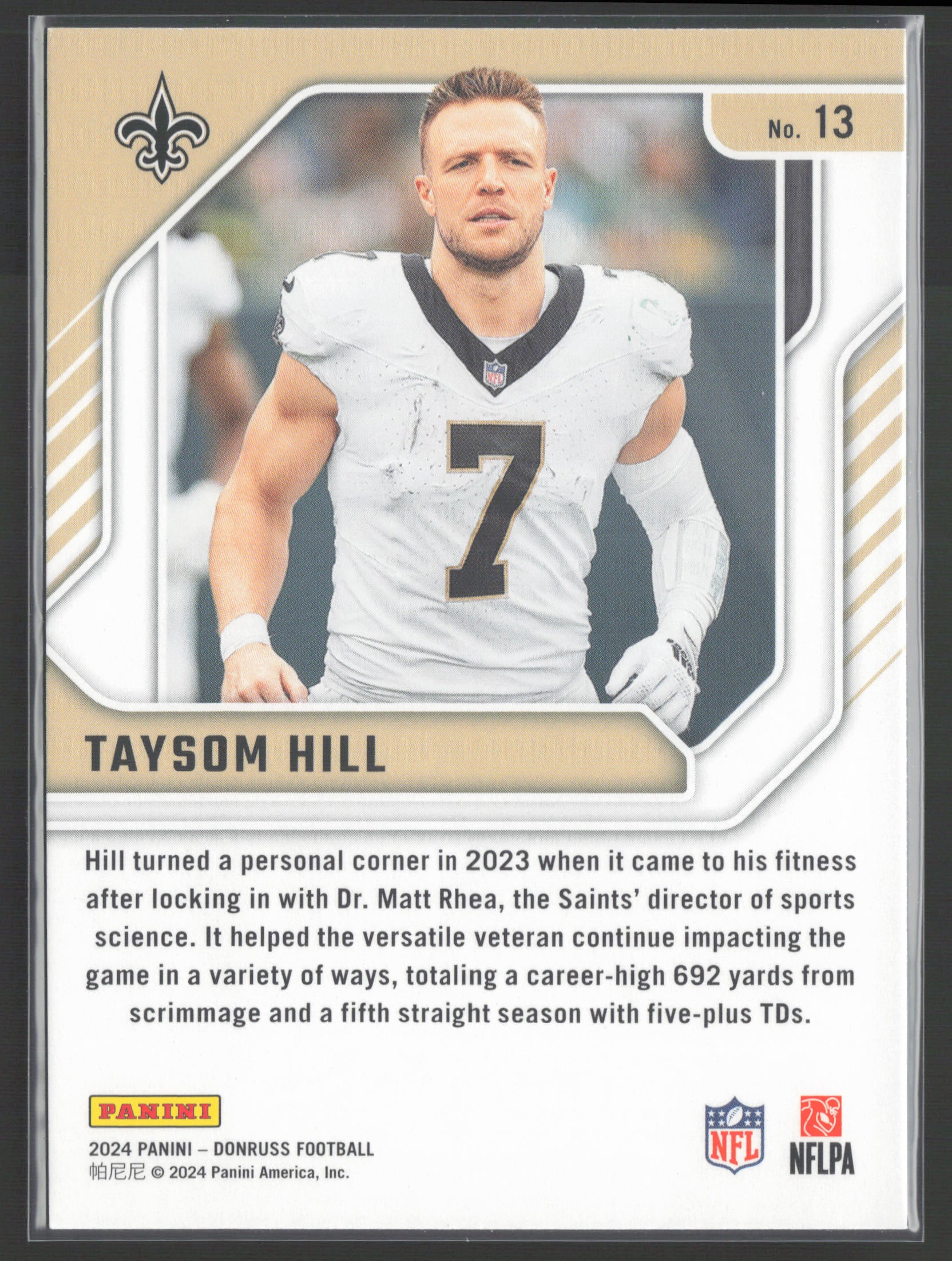 2024 Donruss #13 Taysom Hill The Elite Series