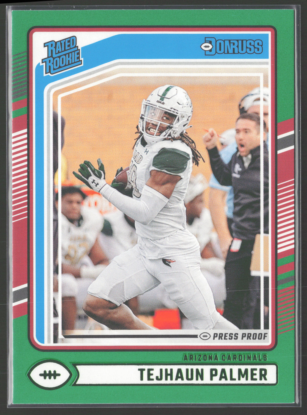 2024 Donruss #384 Tejhaun Palmer Press Proof Green