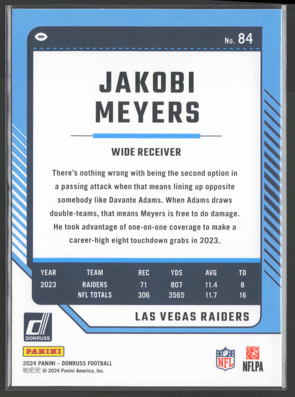2024 Donruss #84 Jakobi Meyers