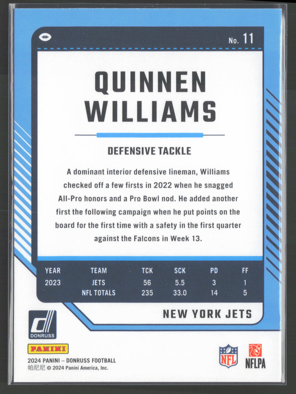 2024 Donruss #11 Quinnen Williams