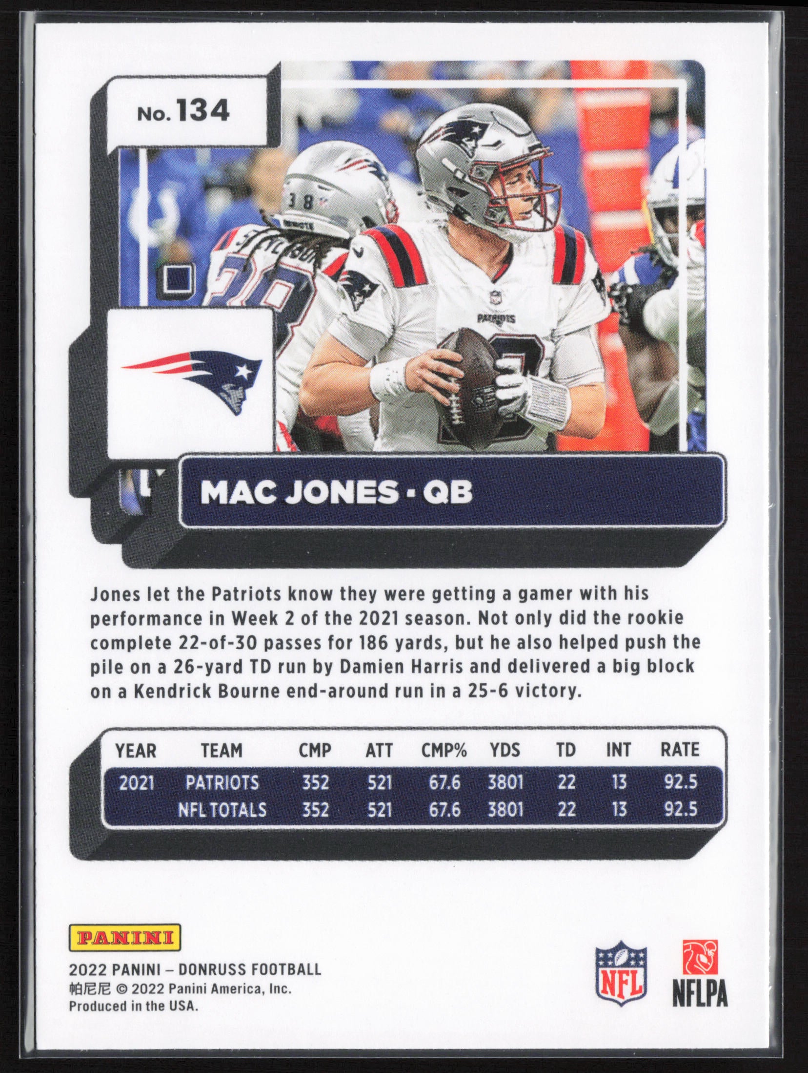 2022 Donruss #134 Mac Jones