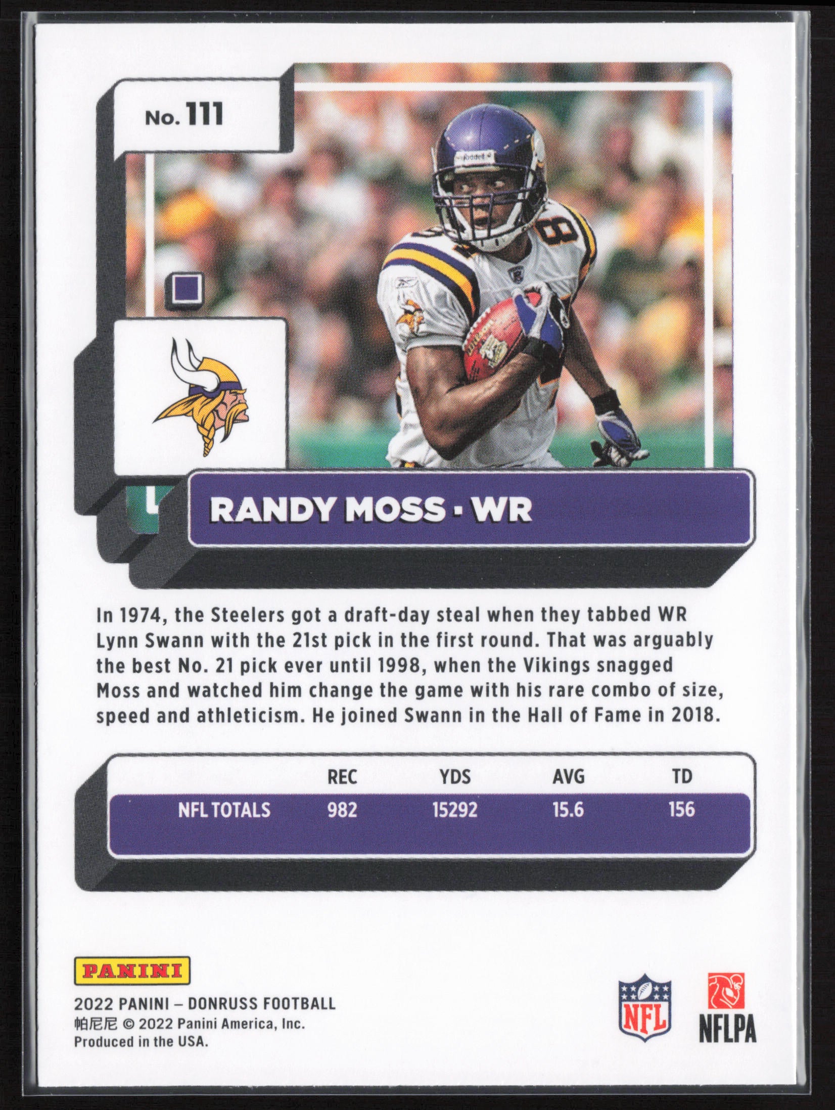2022 Donruss #111 Randy Moss