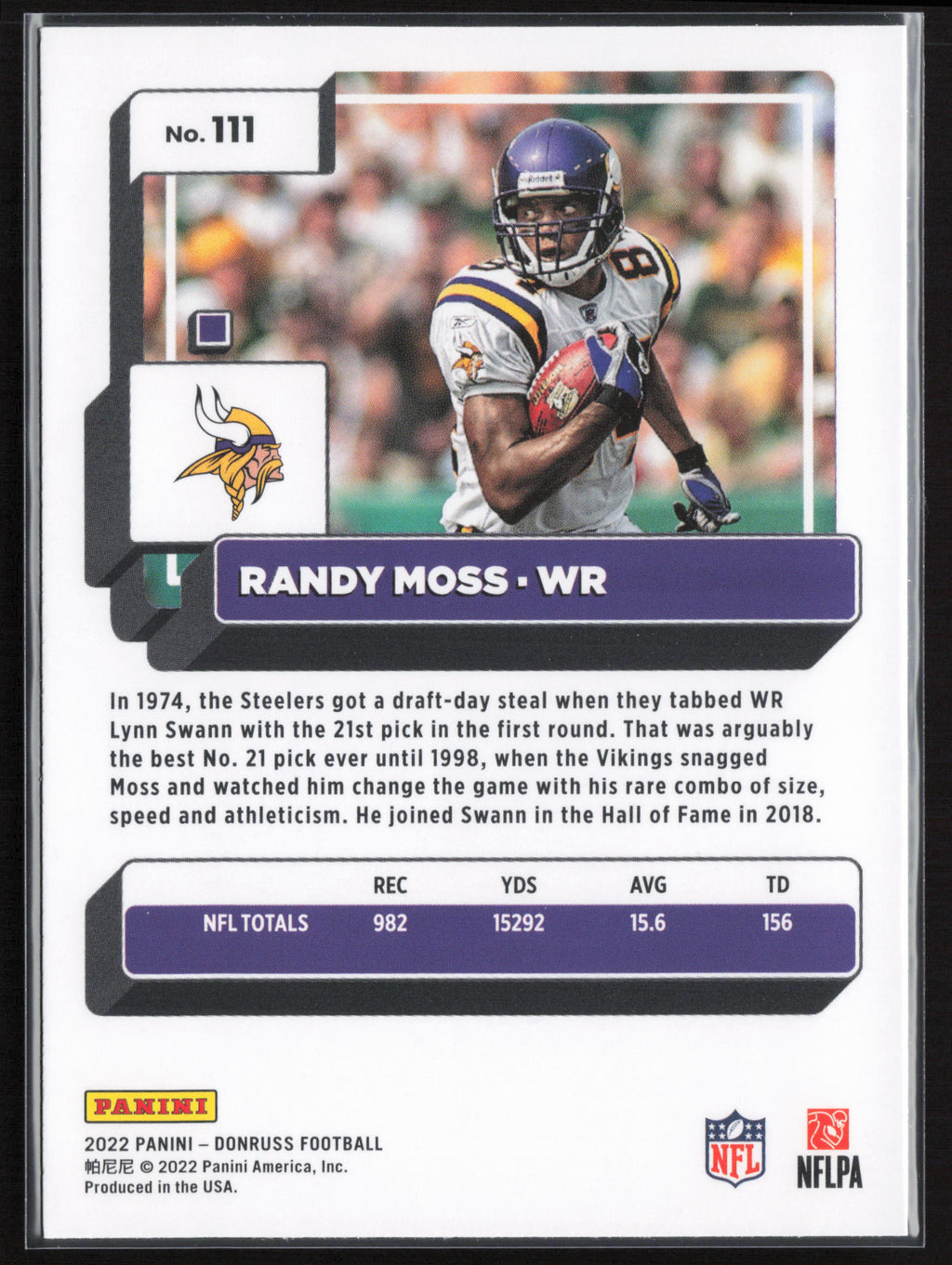 2022 Donruss #111 Randy Moss