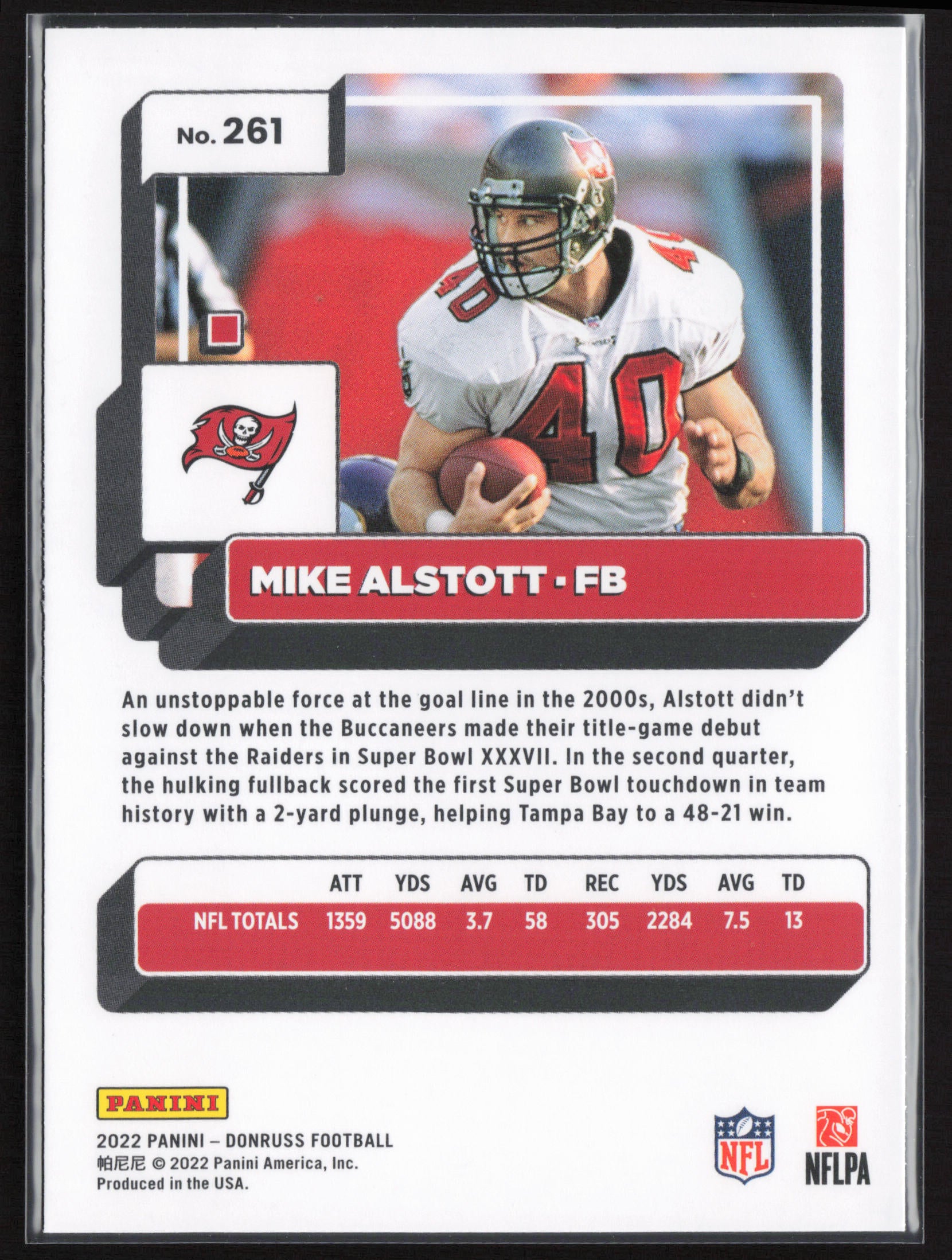 2022 Donruss #261 Mike Alstott