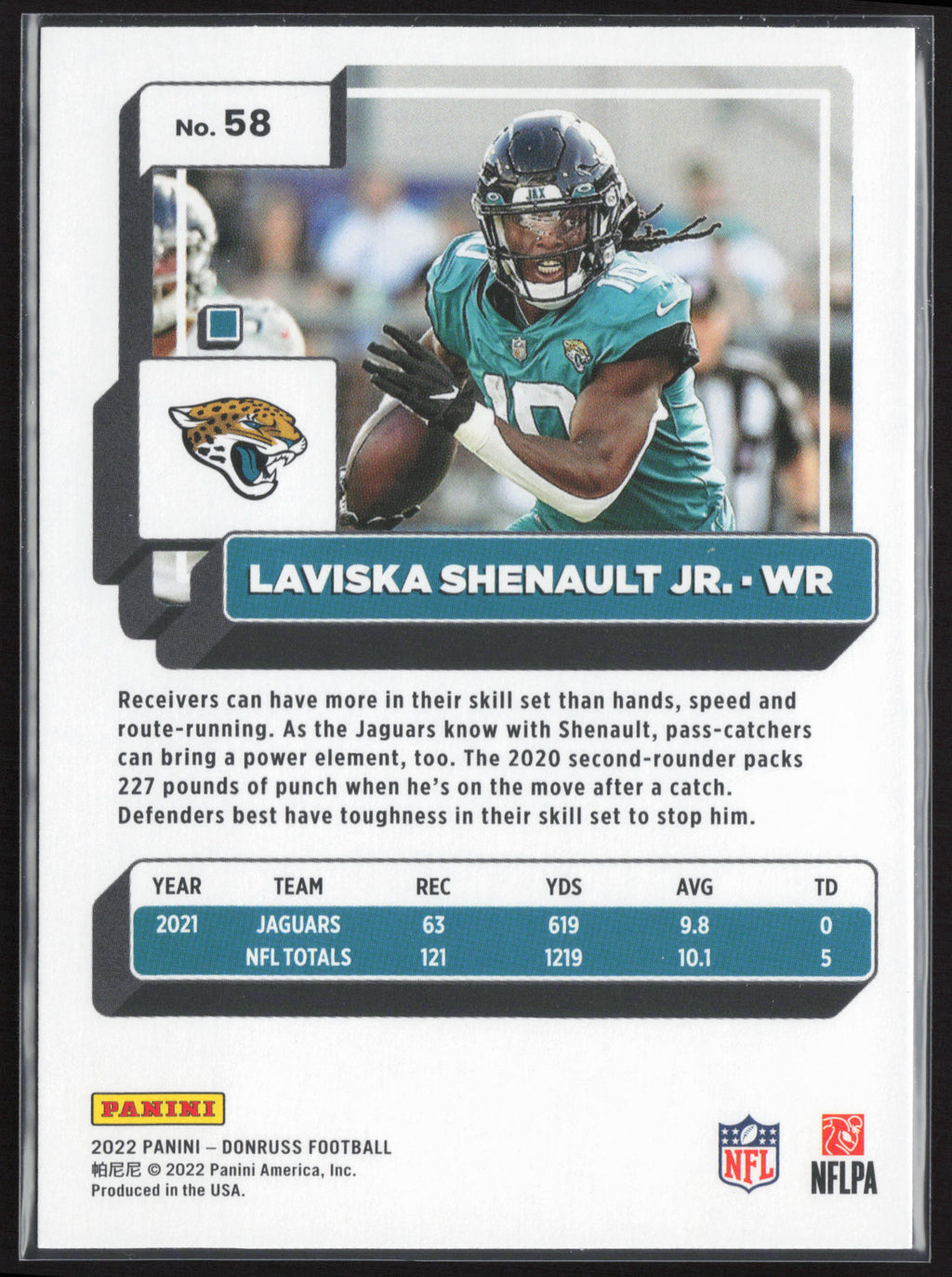 2022 Donruss #58 Laviska Shenault Jr.