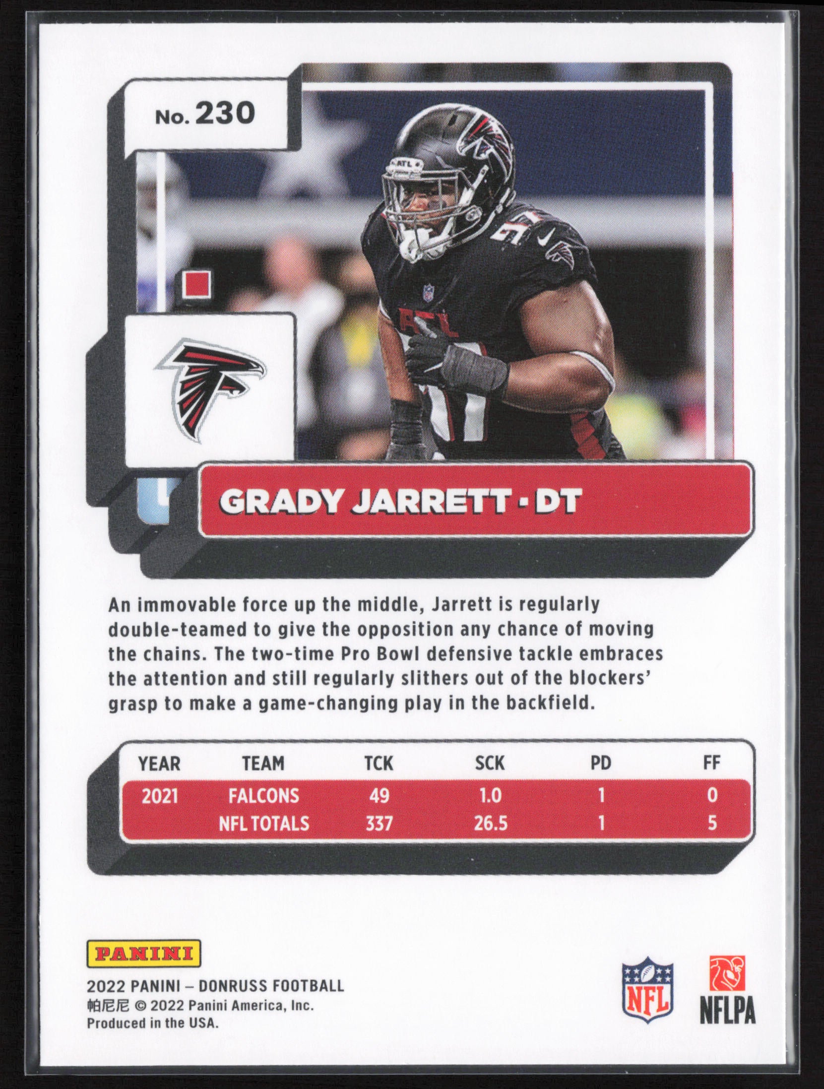 2022 Donruss #230 Grady Jarrett