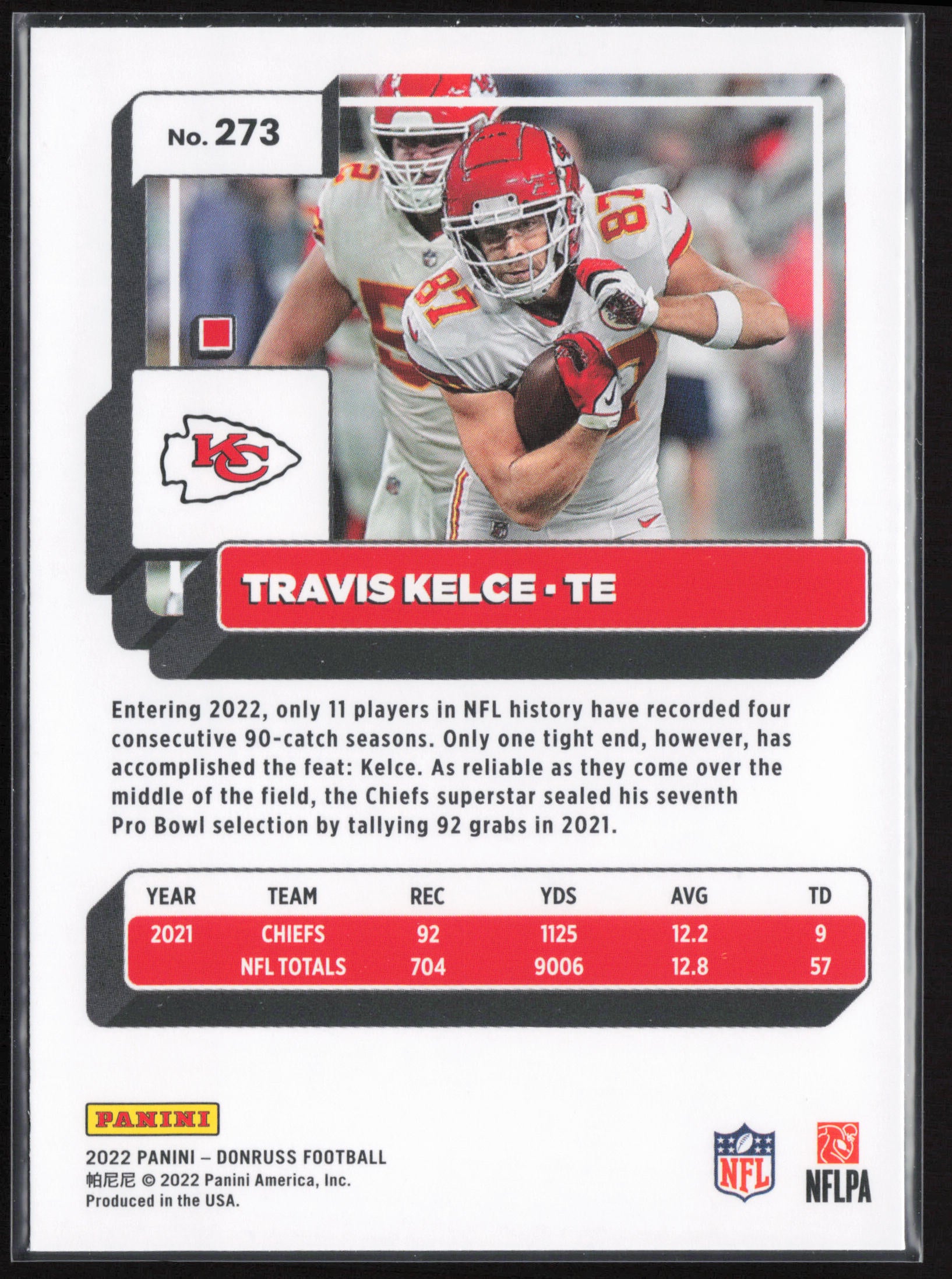 2022 Donruss #273 Travis Kelce