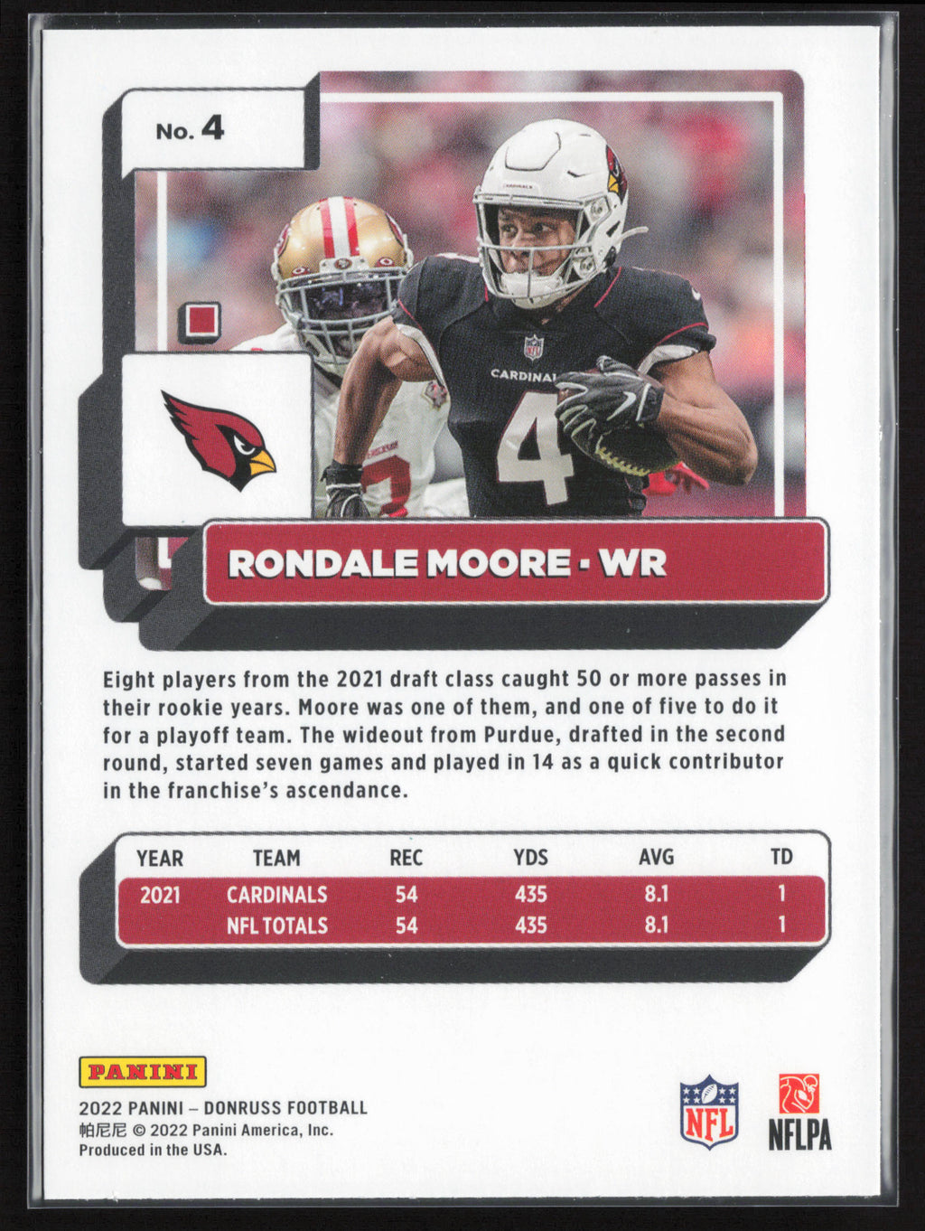 2022 Donruss #4 Rondale Moore