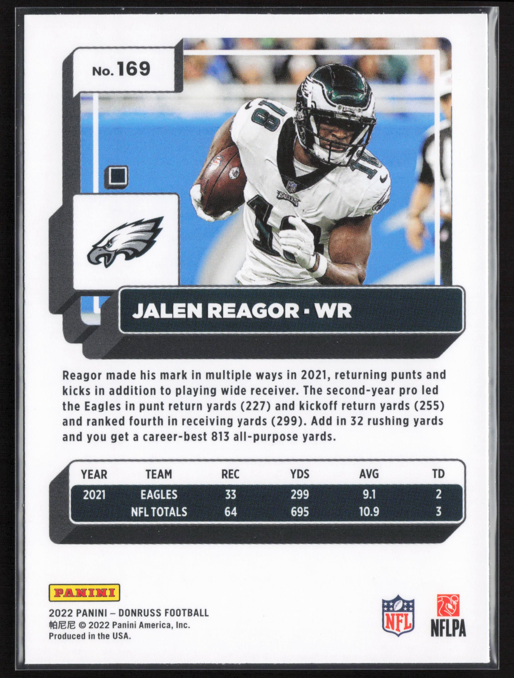2022 Donruss #169 Jalen Reagor