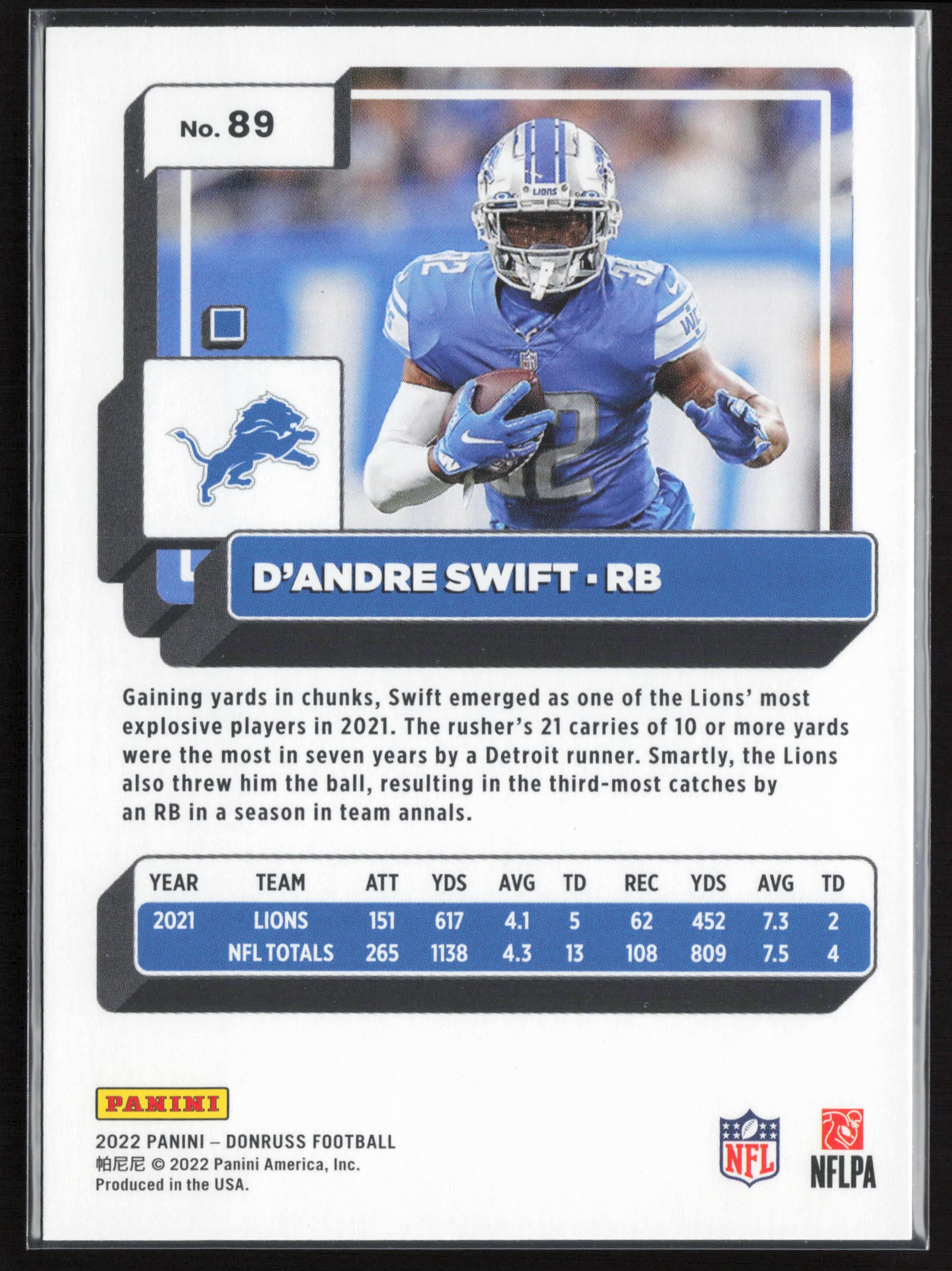 2022 Donruss #89 D'Andre Swift