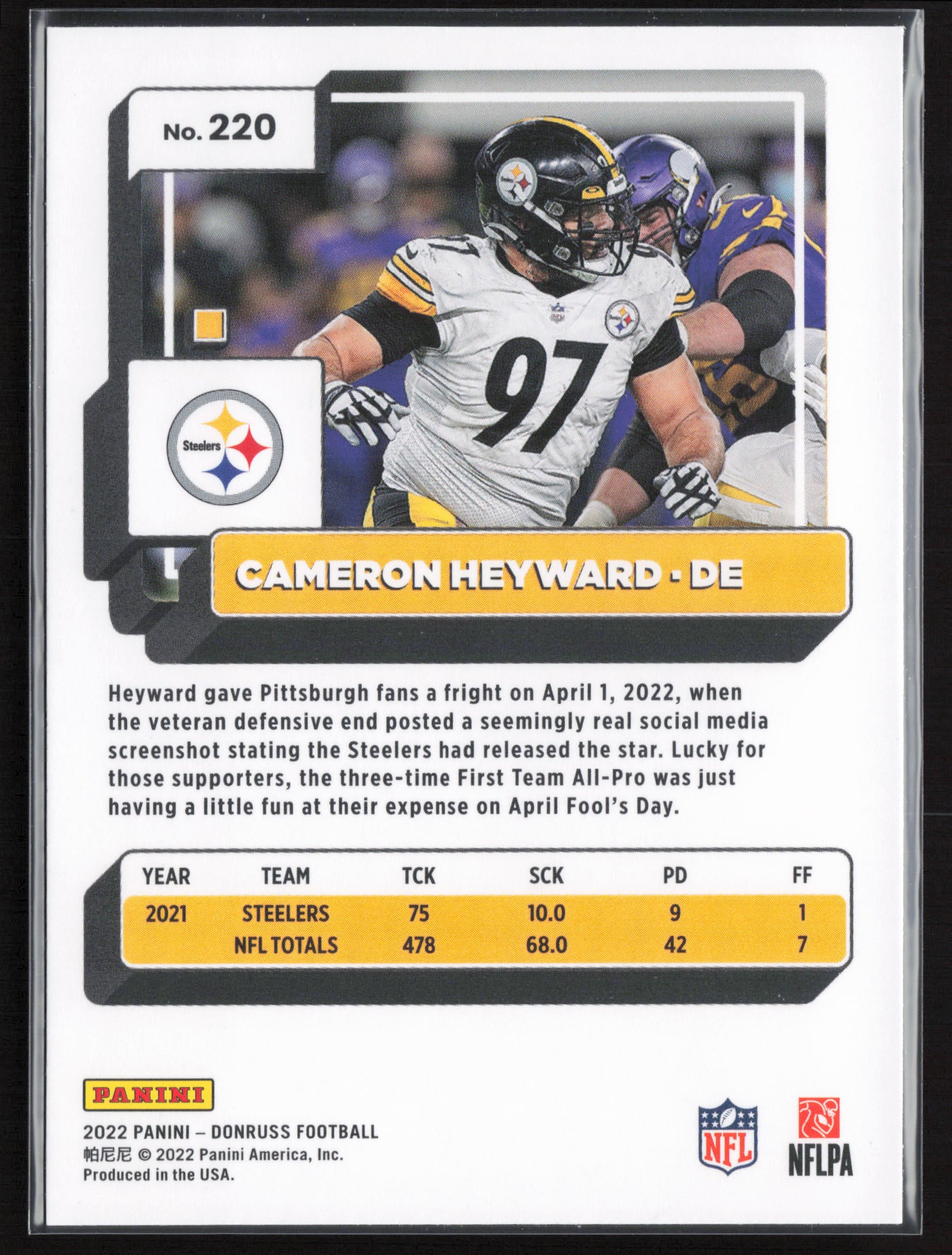 2022 Donruss #220 Cameron Heyward