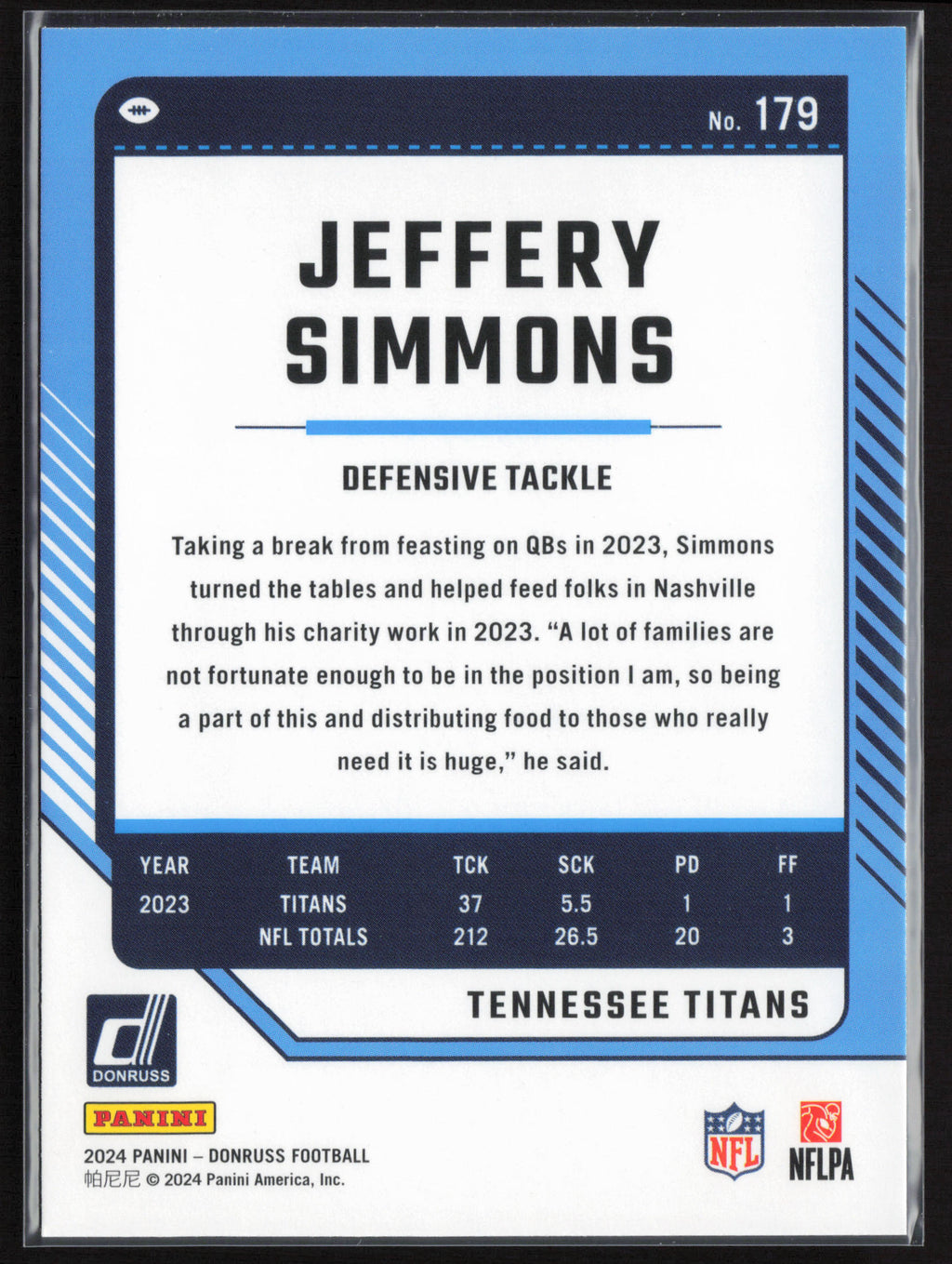 2024 Donruss #179 Jeffery Simmons