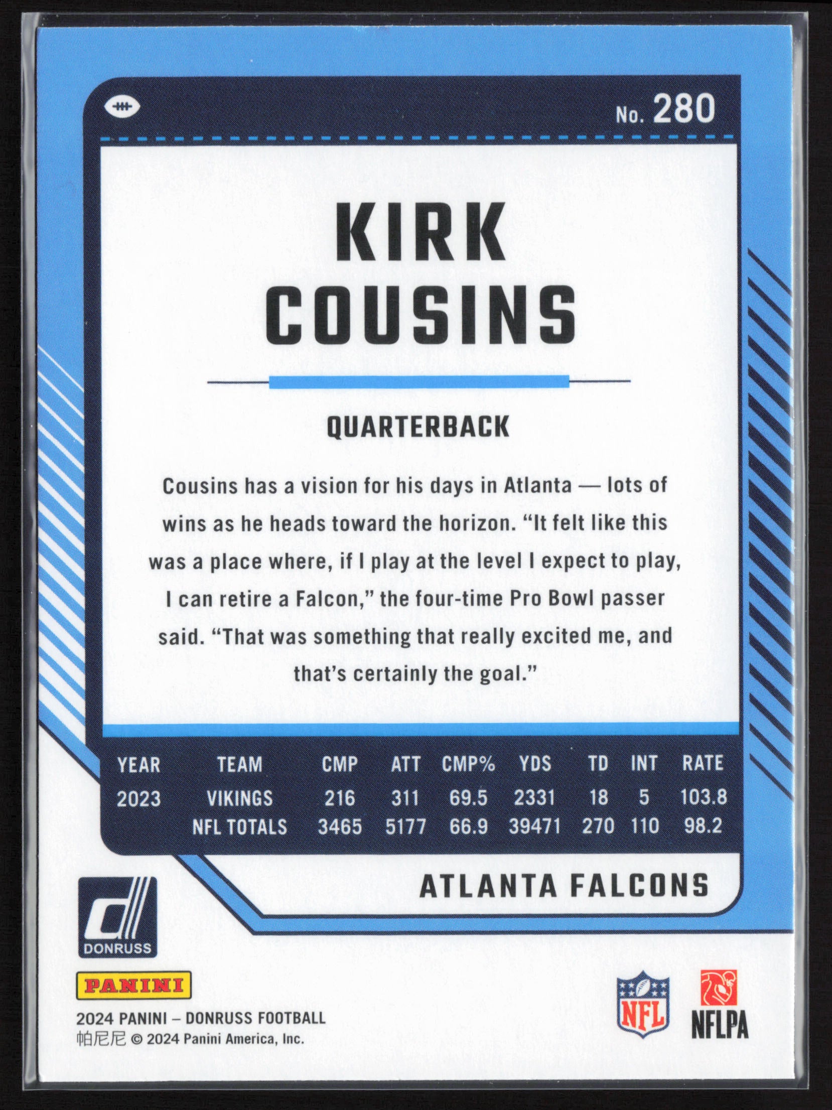 2024 Donruss #280 Kirk Cousins