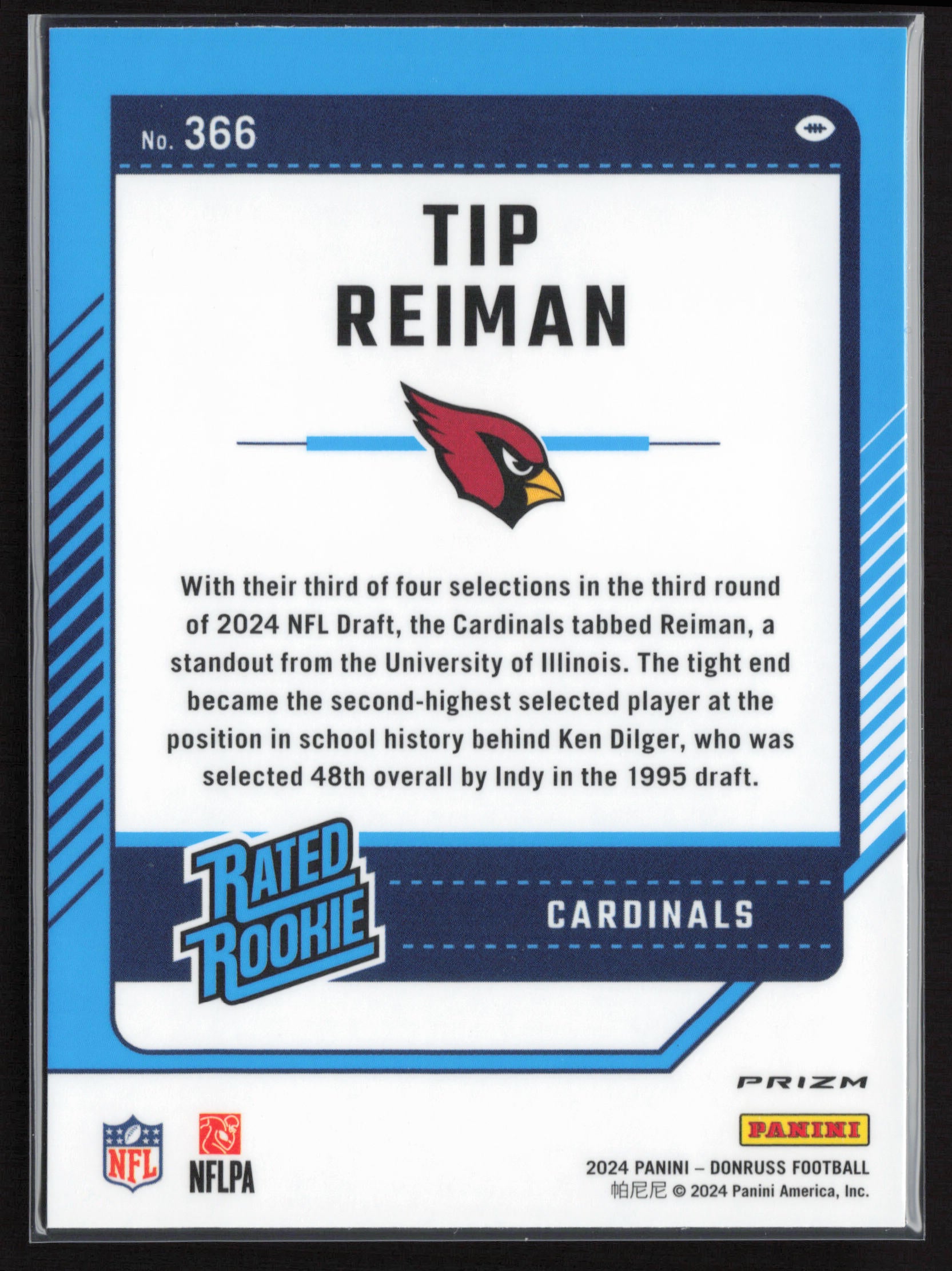 2024 Donruss #366 Tip Reiman Optic Rated Rookies Preview Pink