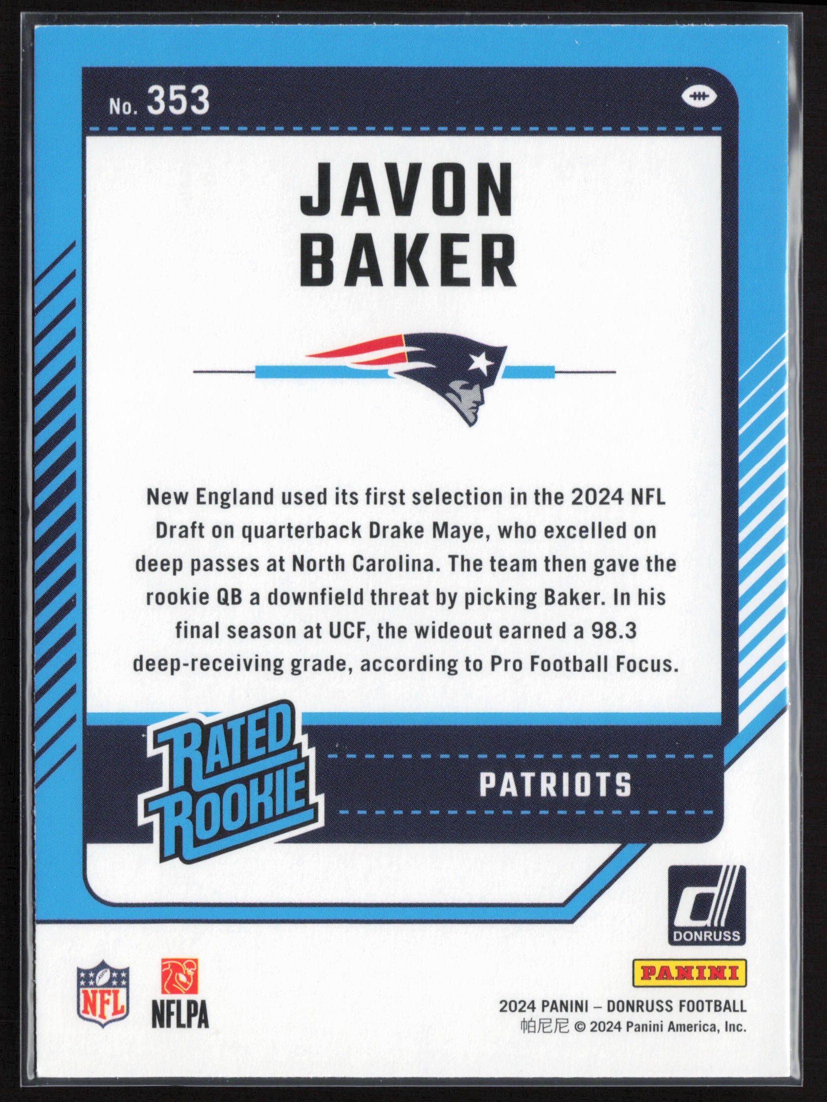 2024 Donruss #353 Javon Baker