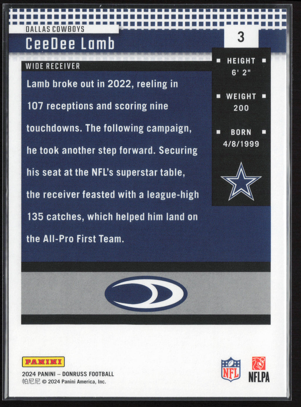 2024 Donruss #3 CeeDee Lamb Retro 2004