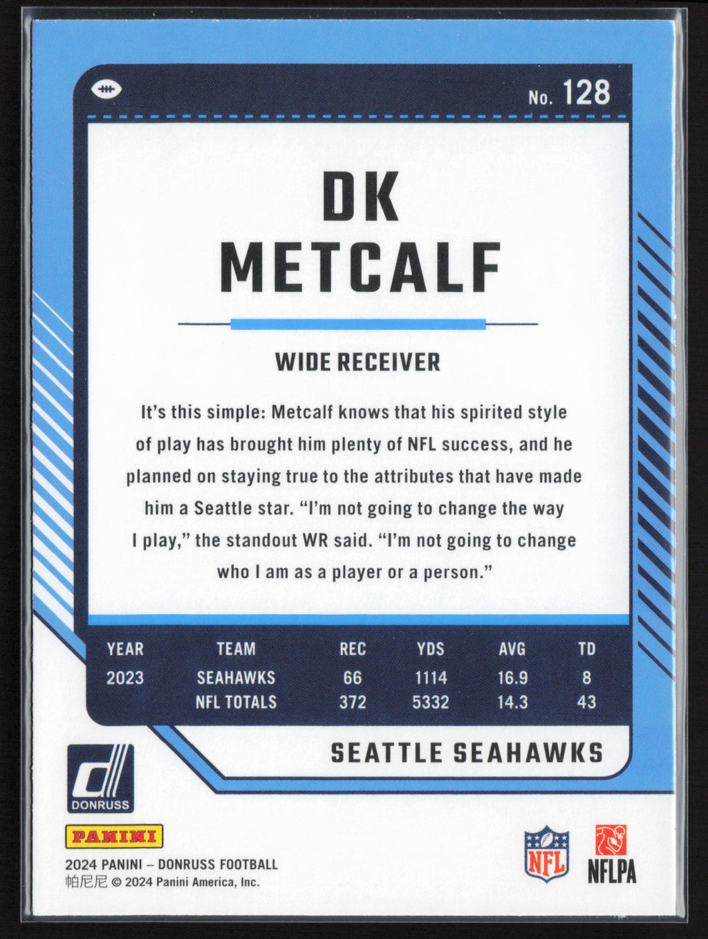 2024 Donruss #128 DK Metcalf
