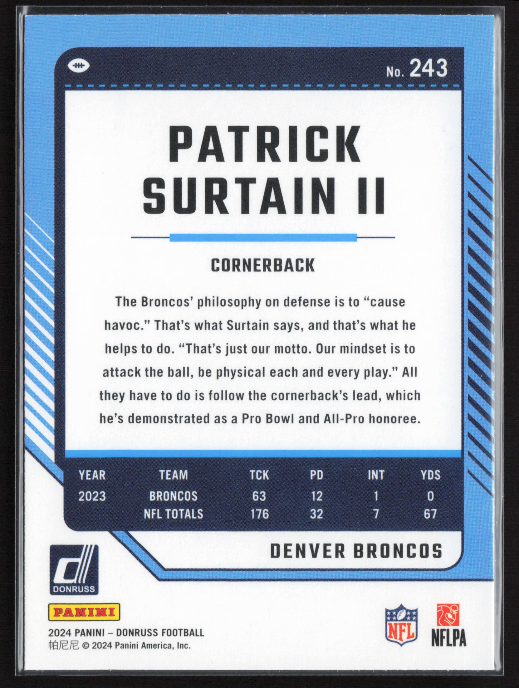 2024 Donruss #243 Patrick Surtain II