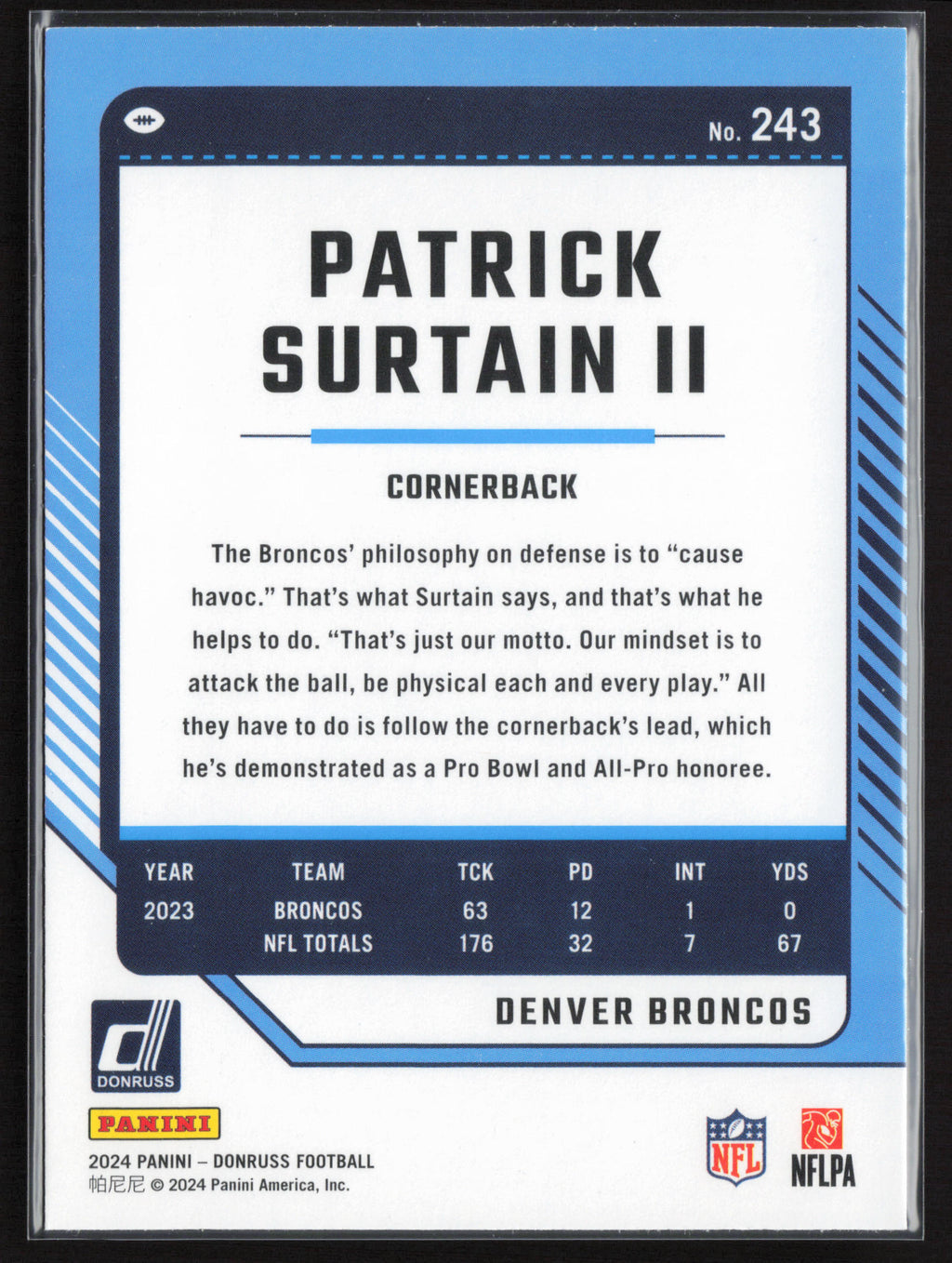 2024 Donruss #243 Patrick Surtain II