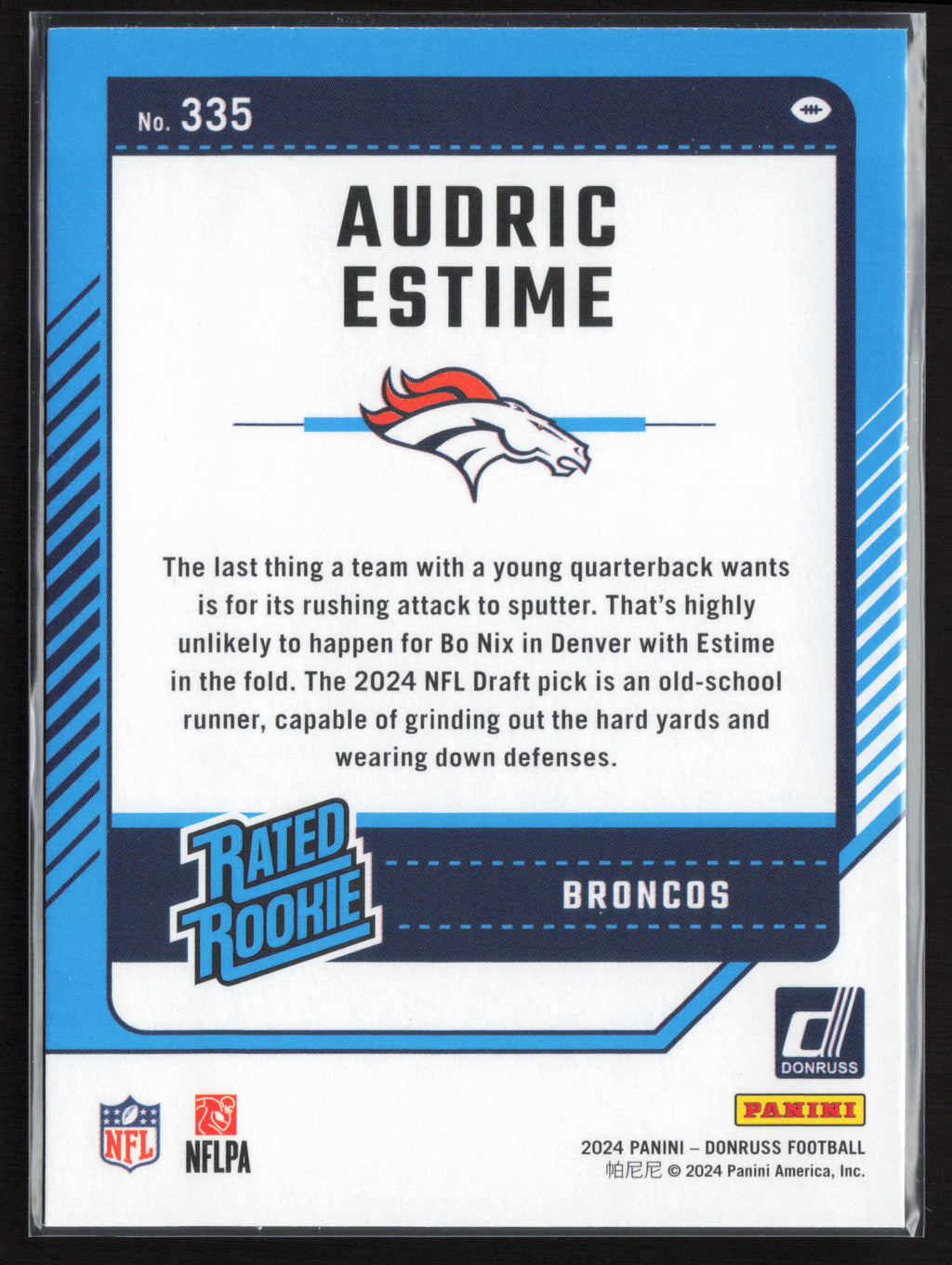 2024 Donruss #335 Audric Estime