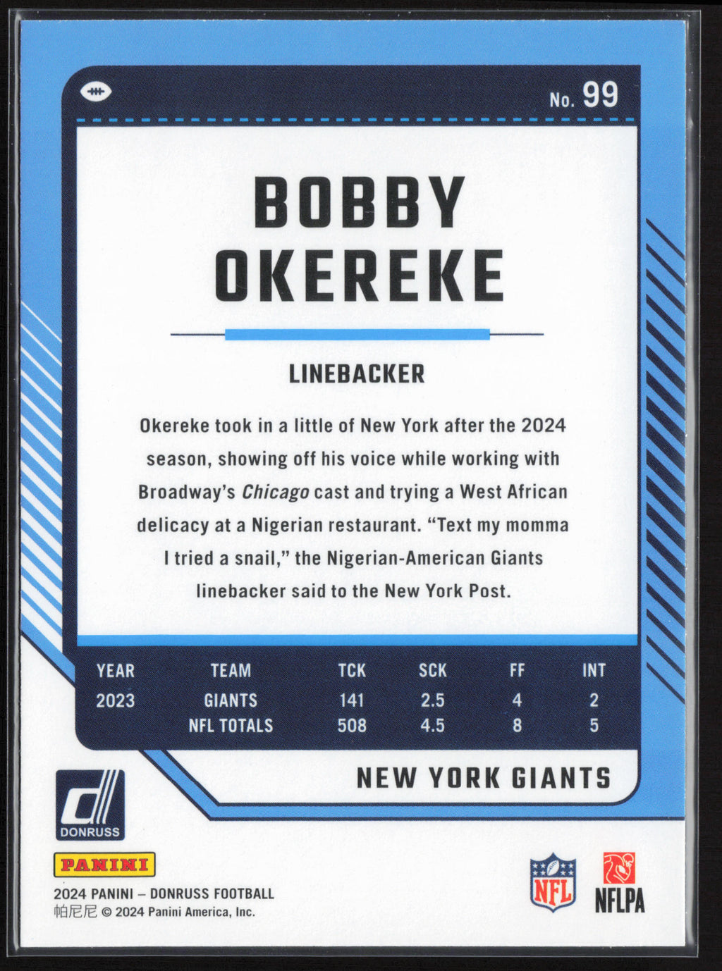 2024 Donruss #99 Bobby Okereke
