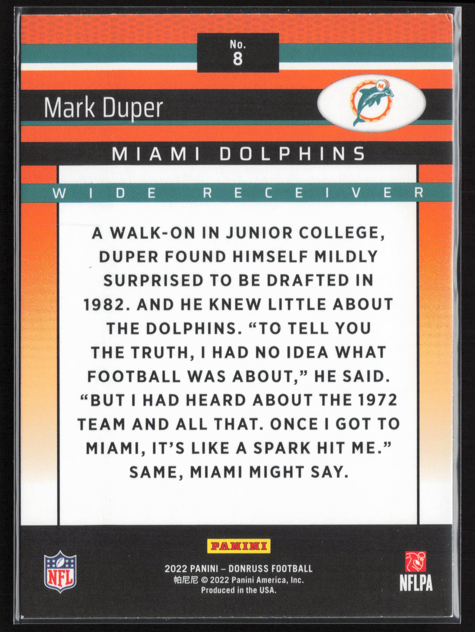 2022 Donruss #8 Mark Duper Retro 2002