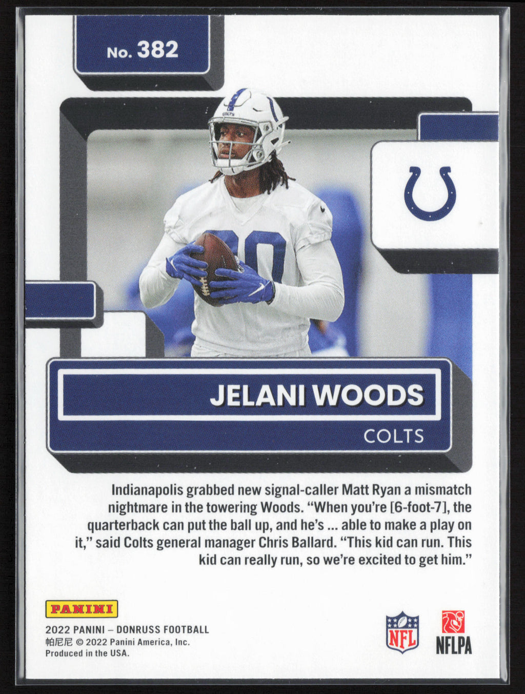 2022 Donruss #382 Jelani Woods