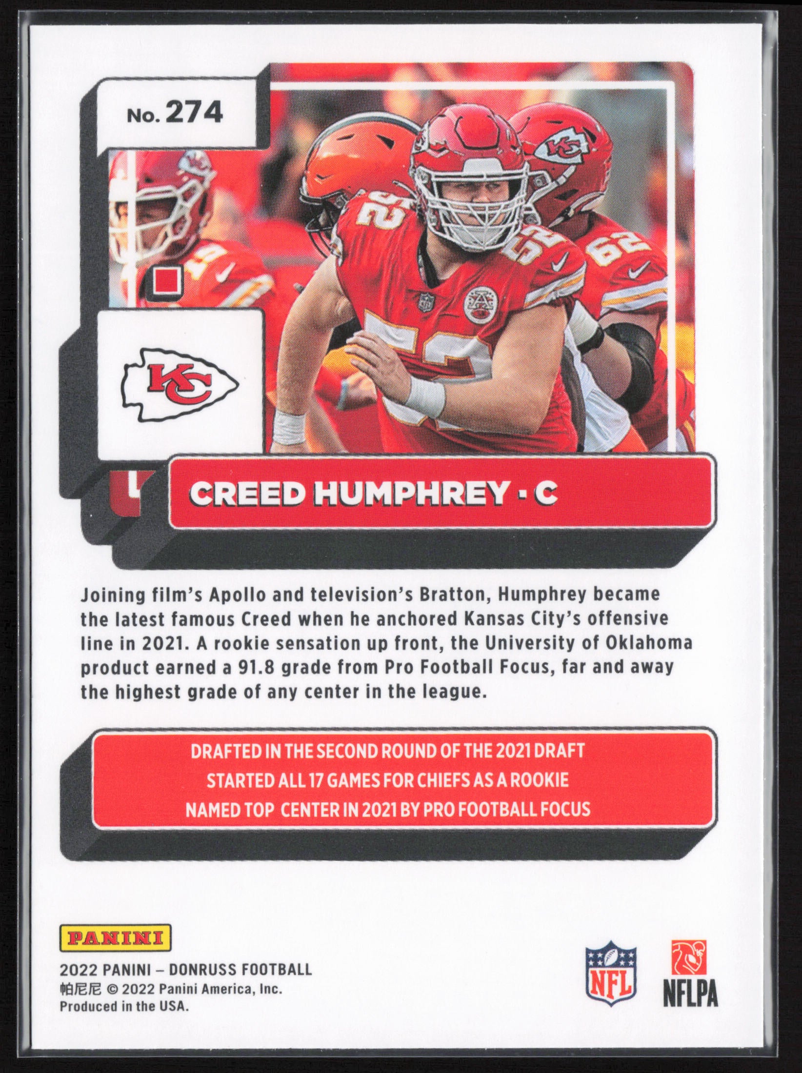 2022 Donruss #274 Creed Humphrey