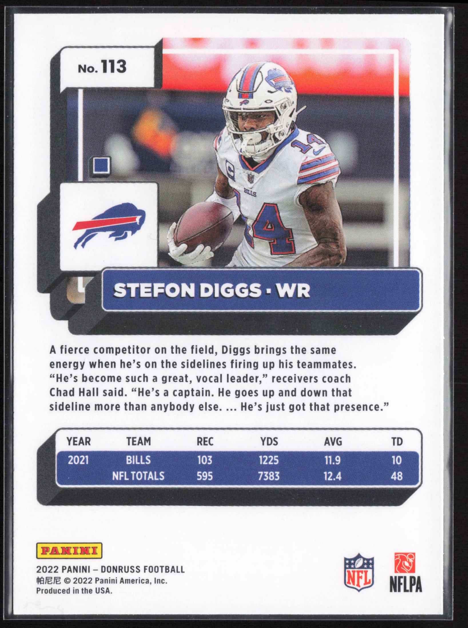2022 Donruss #113 Stefon Diggs
