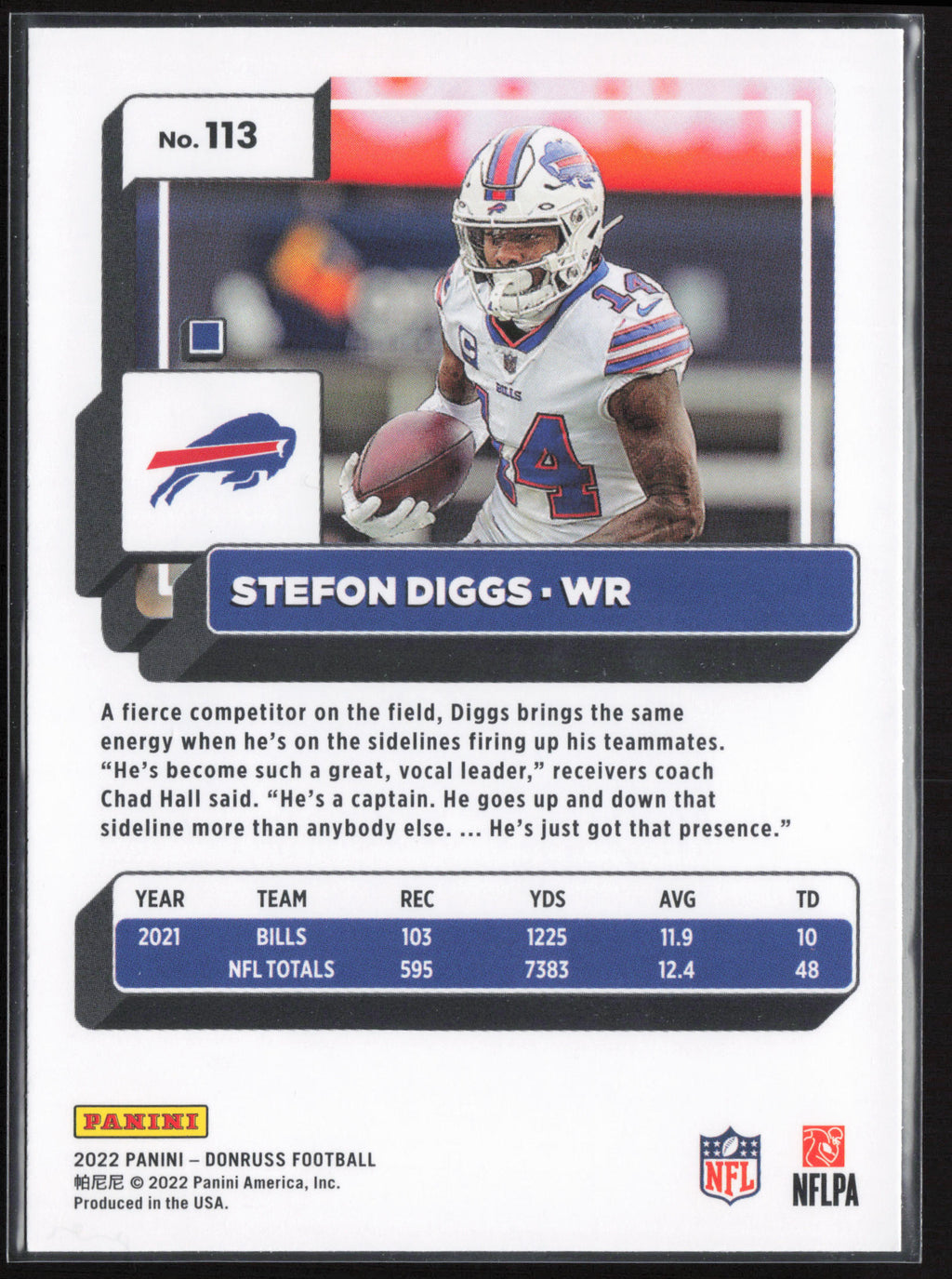 2022 Donruss #113 Stefon Diggs